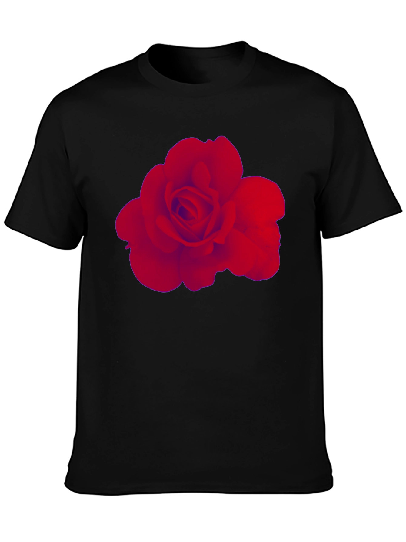 Black Rose Graphic Tee - Stylish Black Cotton T-Shirt view 3