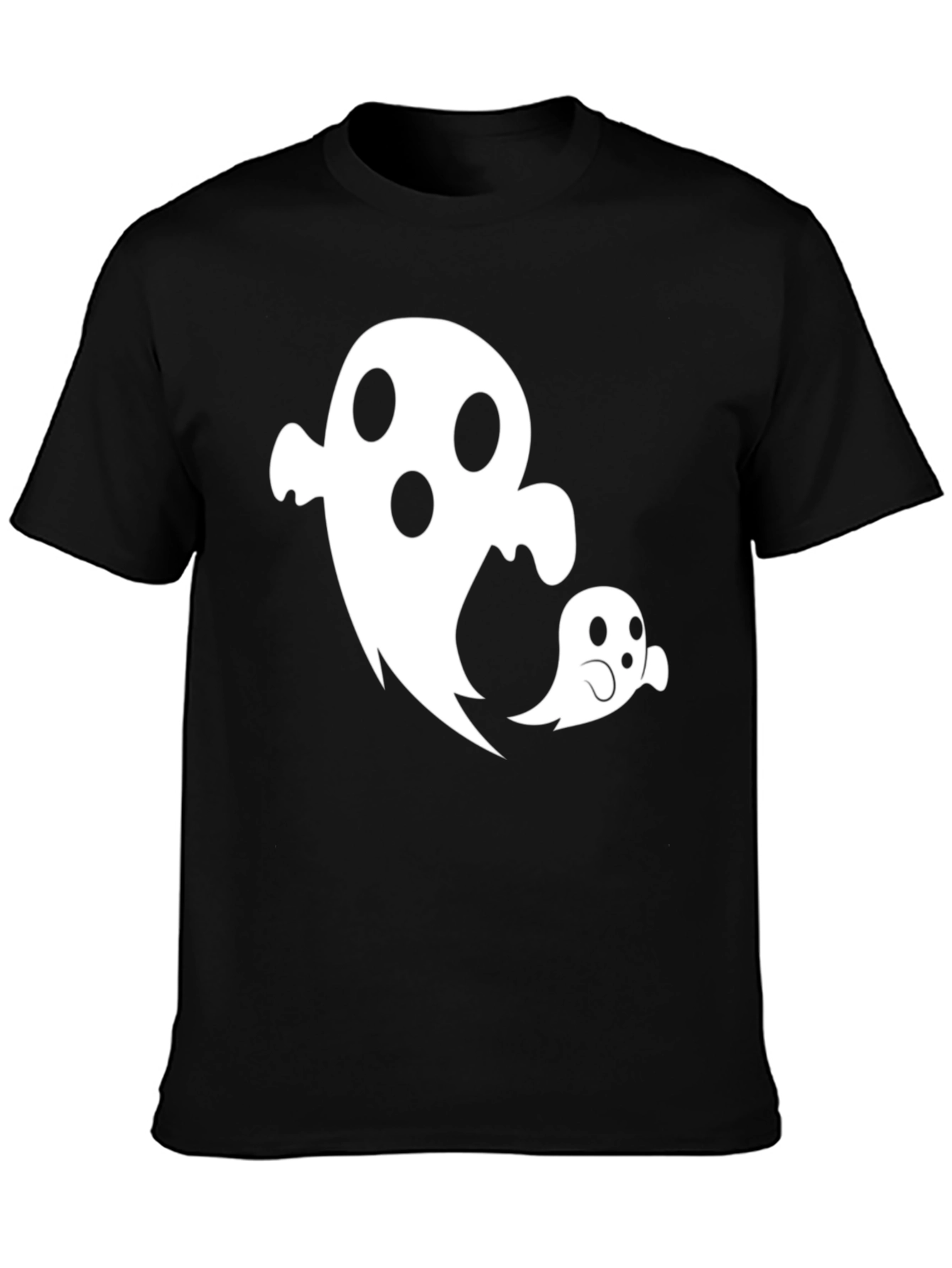 Black Ghost Family T-Shirt - Halloween Spooky Cute Tee view 3