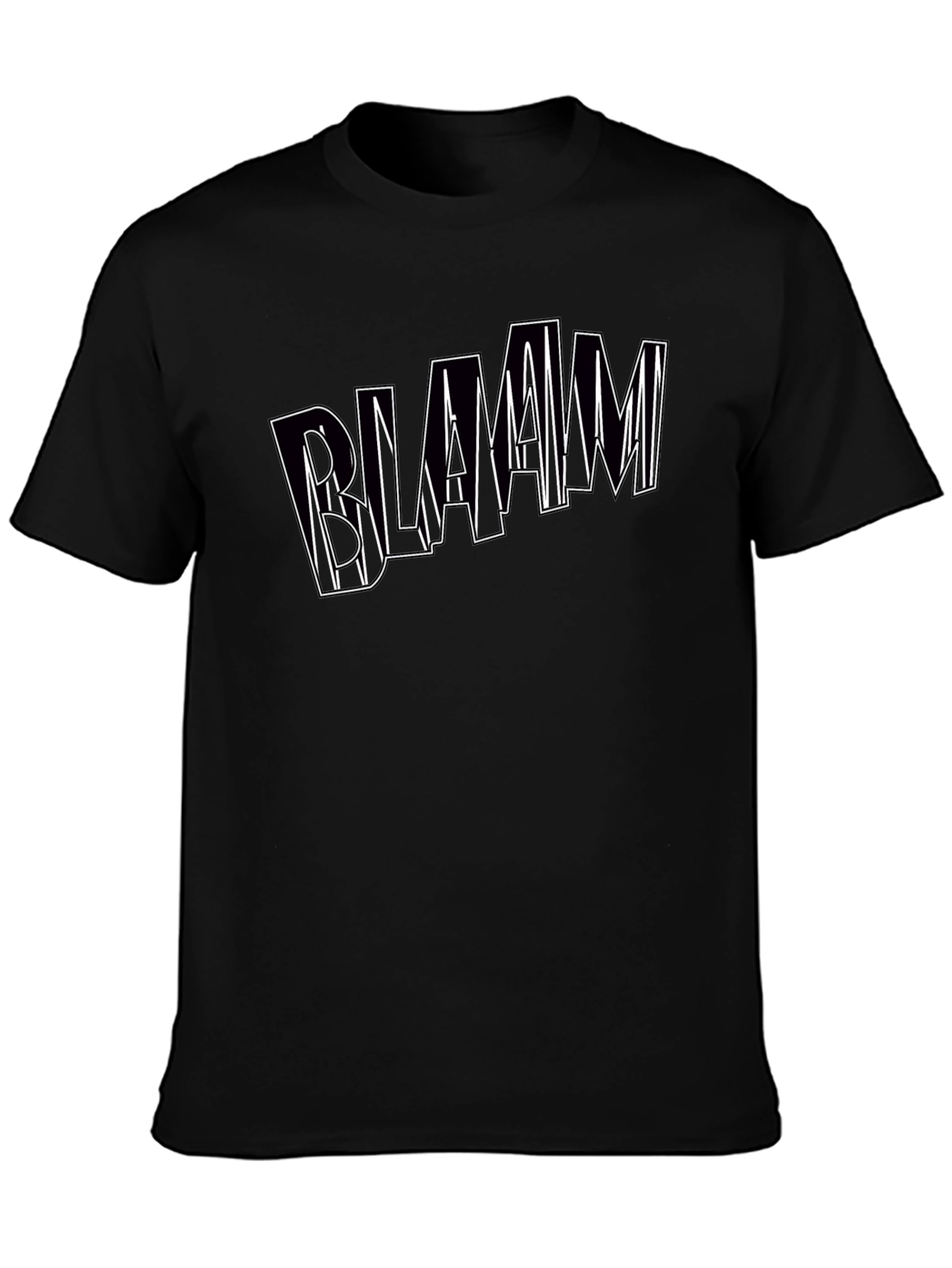 Black Bold Graphic Tee - BLAAMM Design, Soft Cotton Blend view 3