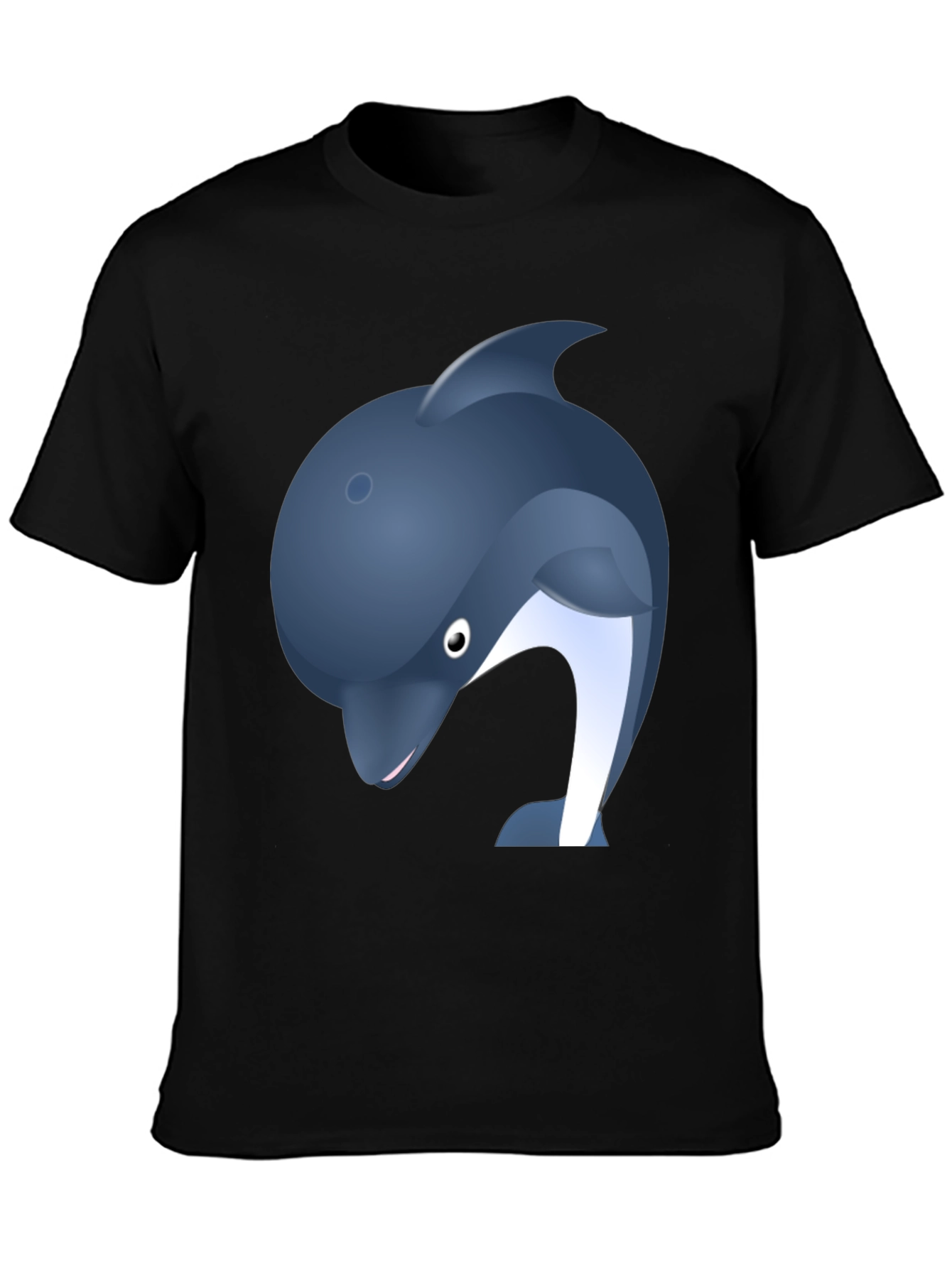 Black Dolphin Graphic Print Black Tee view 3