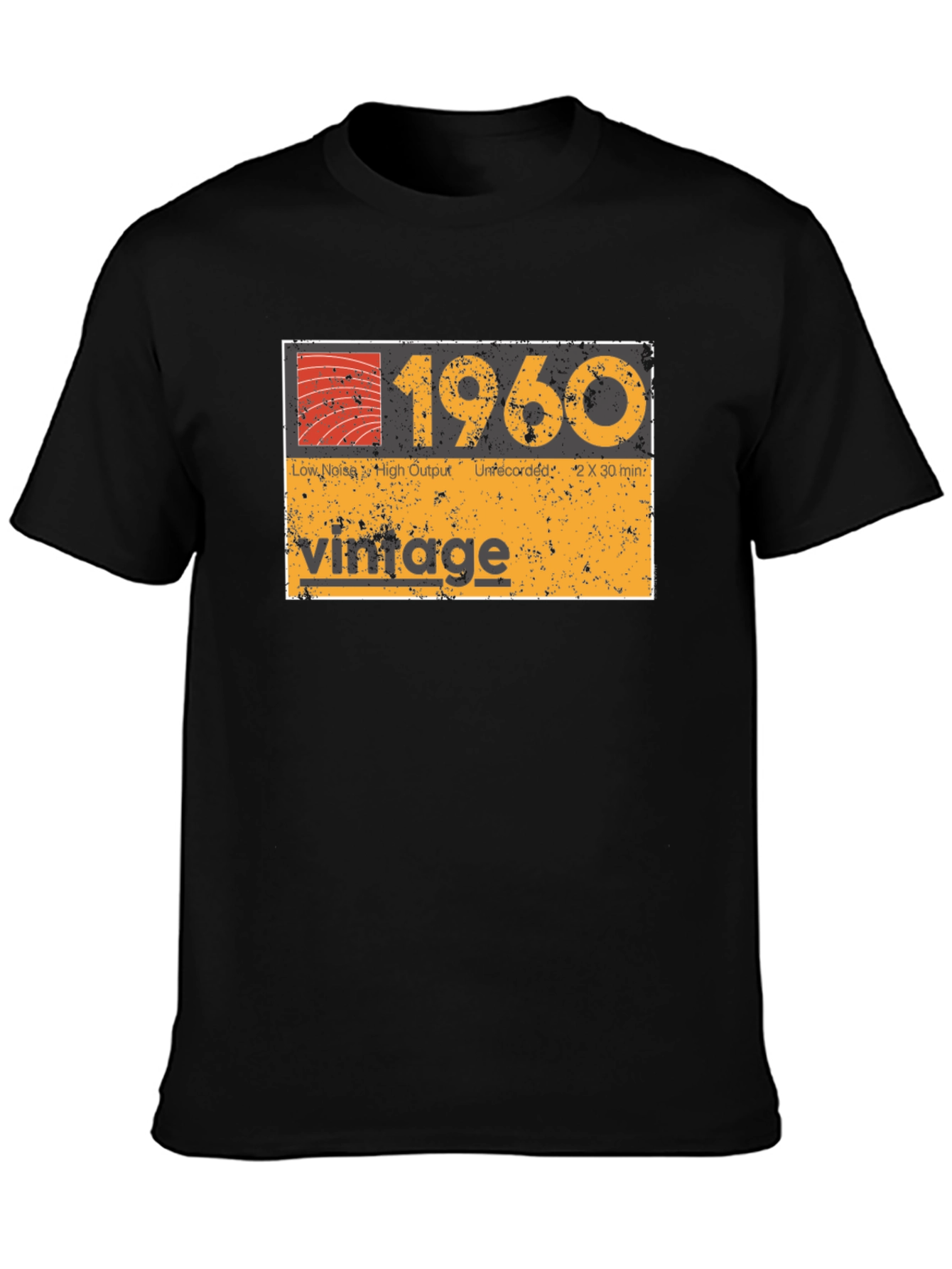 Black Vintage 1960 T-Shirt - Retro Style view 3