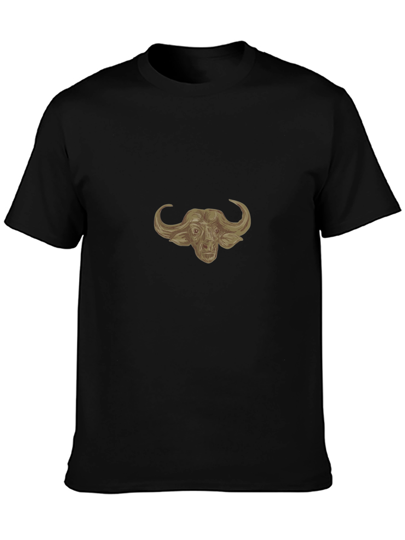 Black Buffalo Graphic Print Black T-Shirt view 3