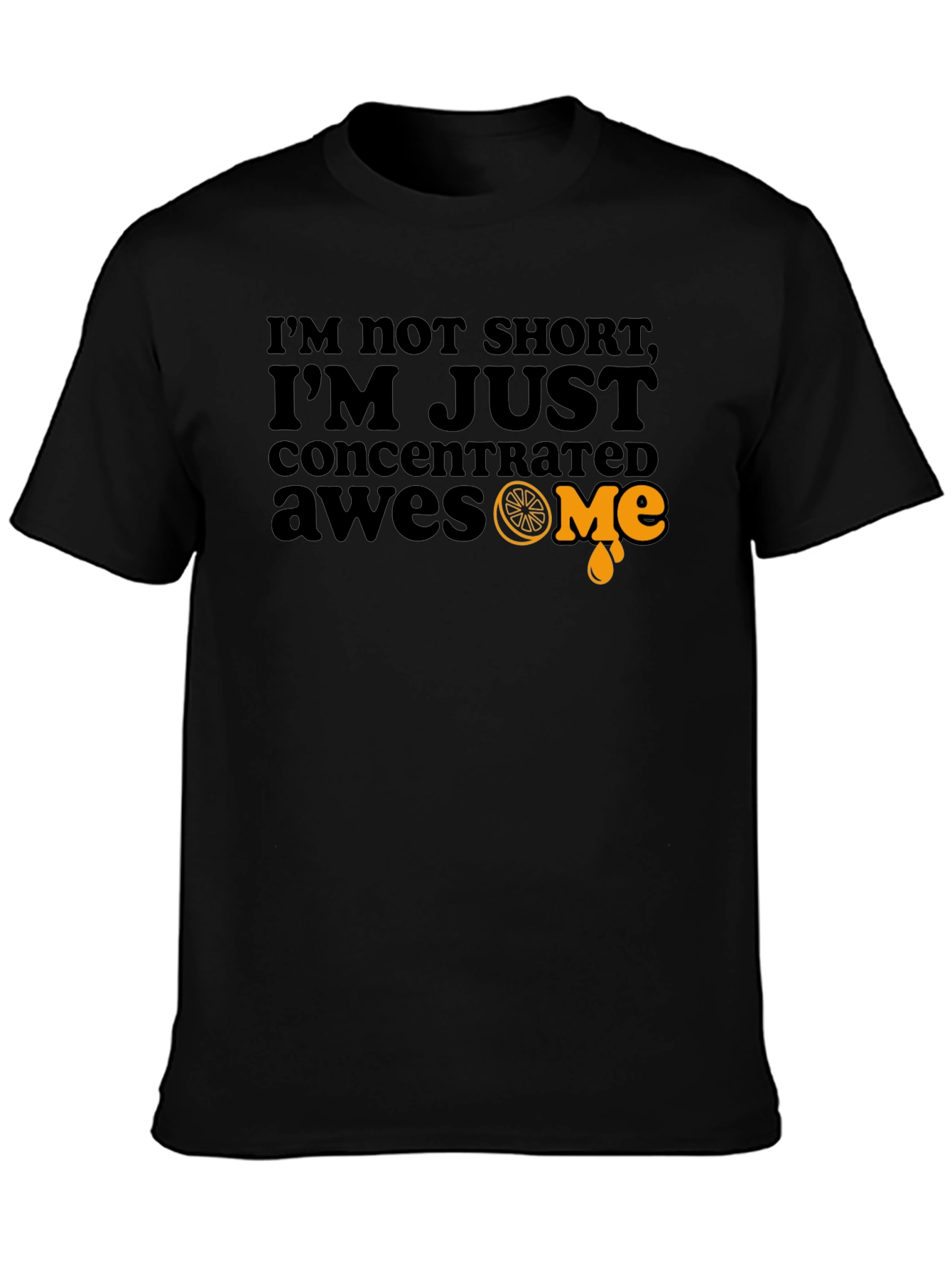 Black Concentrated Awesome Black T-Shirt - Funny Graphic Tee view 3