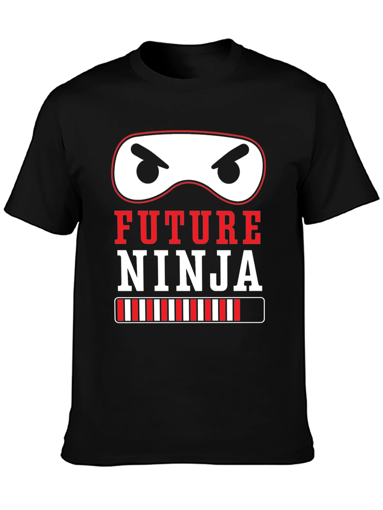 Black Future Ninja Graphic Tee - Cool Kid's Shirt view 3