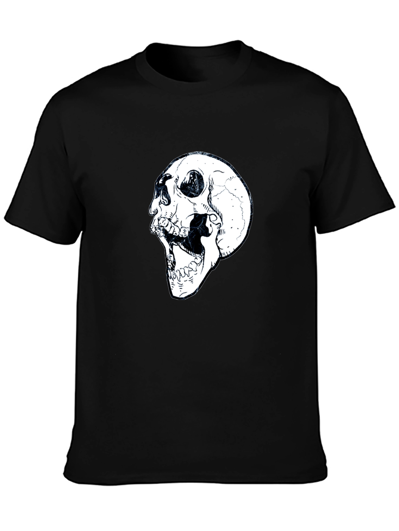 Black Skull Graphic Black T-Shirt view 3