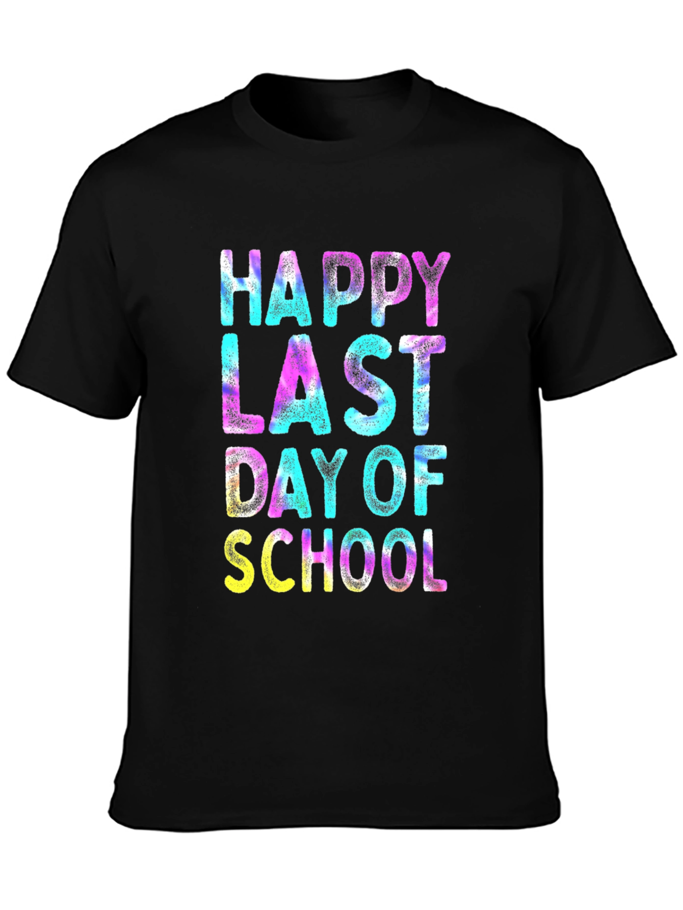 Black Happy Last Day of School Graphic T-Shirt view 3