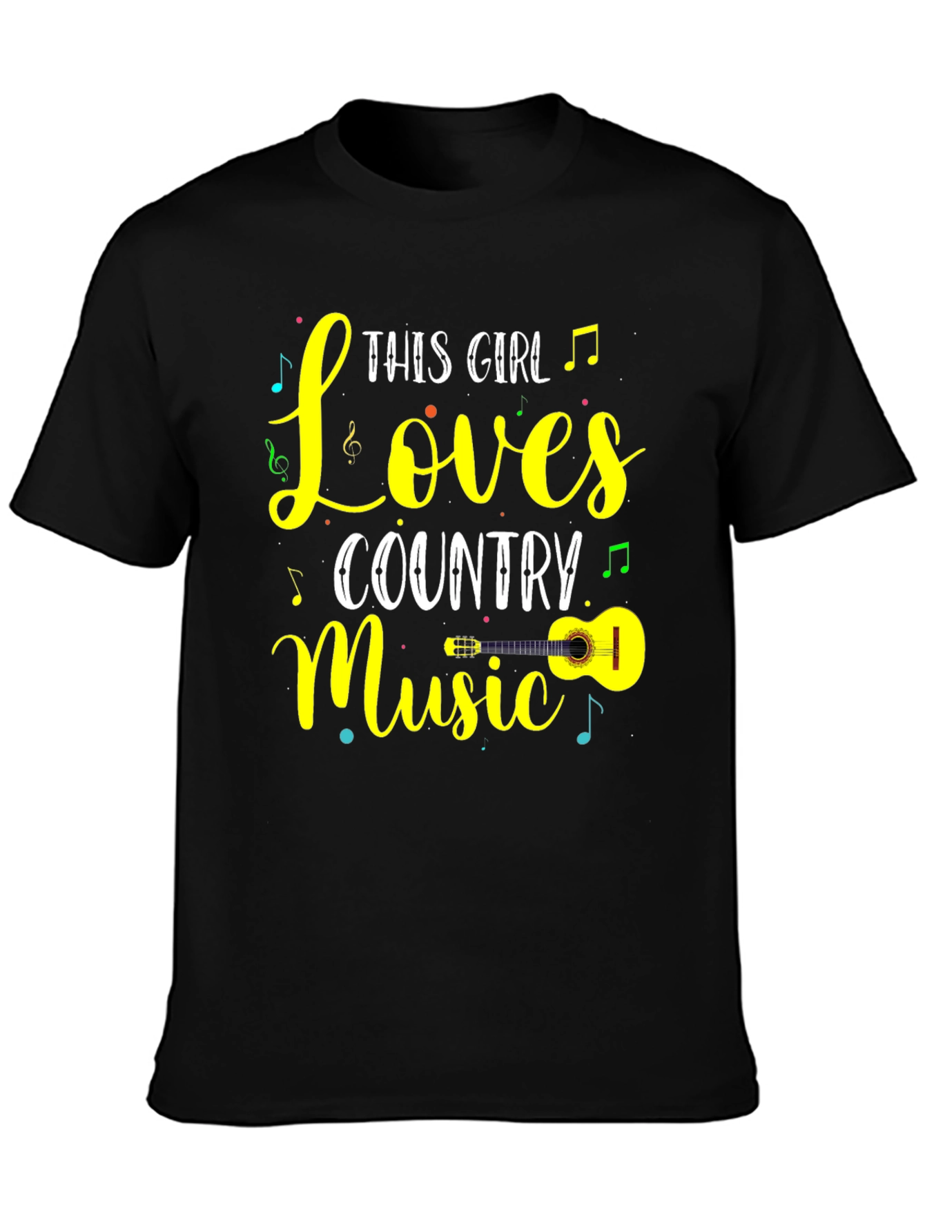 Black Country Music Lover Graphic T-Shirt view 3