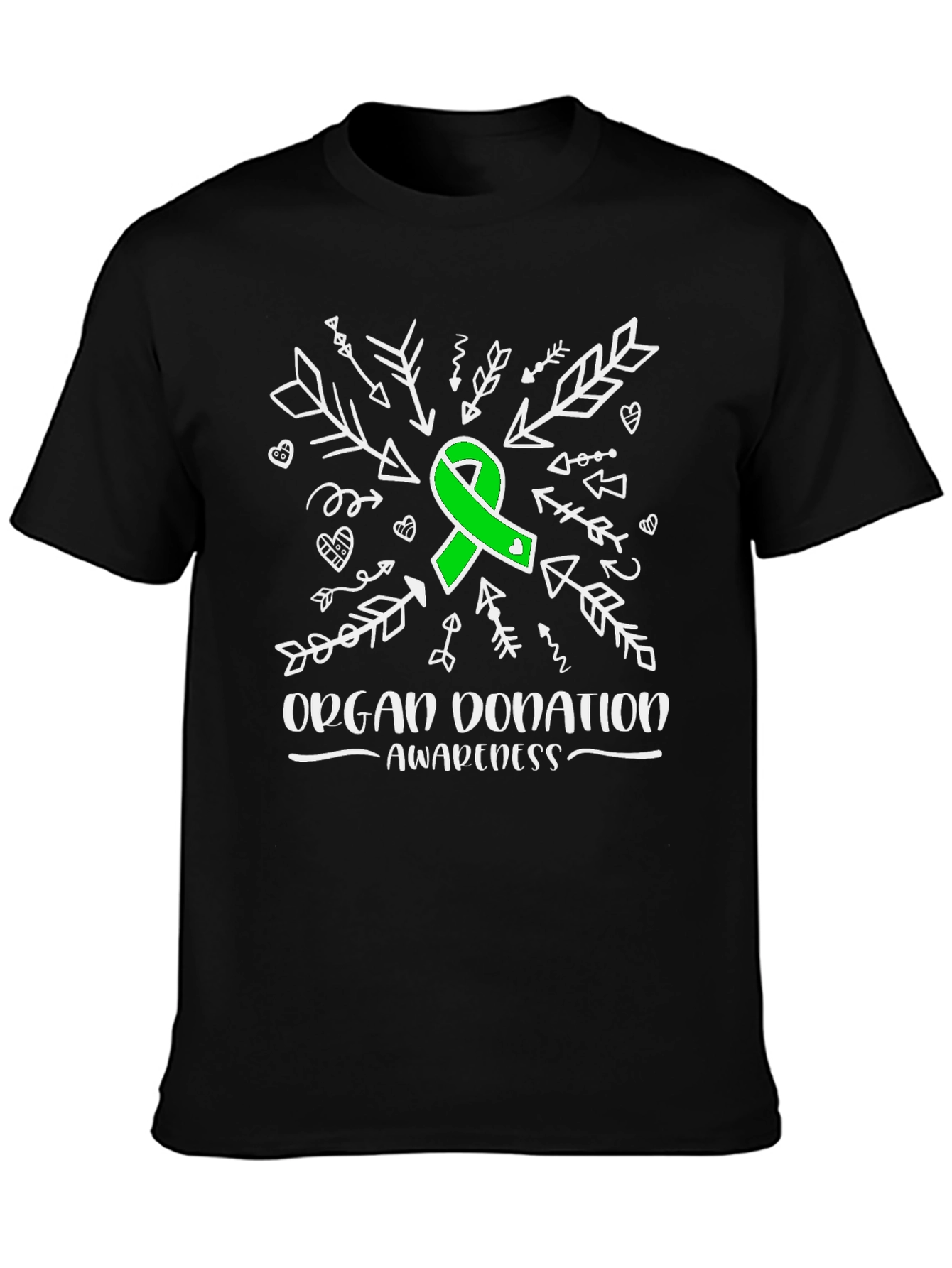 Black Organ Donation Awareness T-Shirt view 3