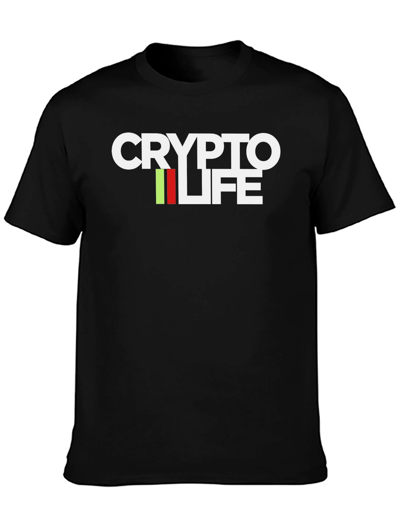 Black Crypto Life Black T-Shirt view 3