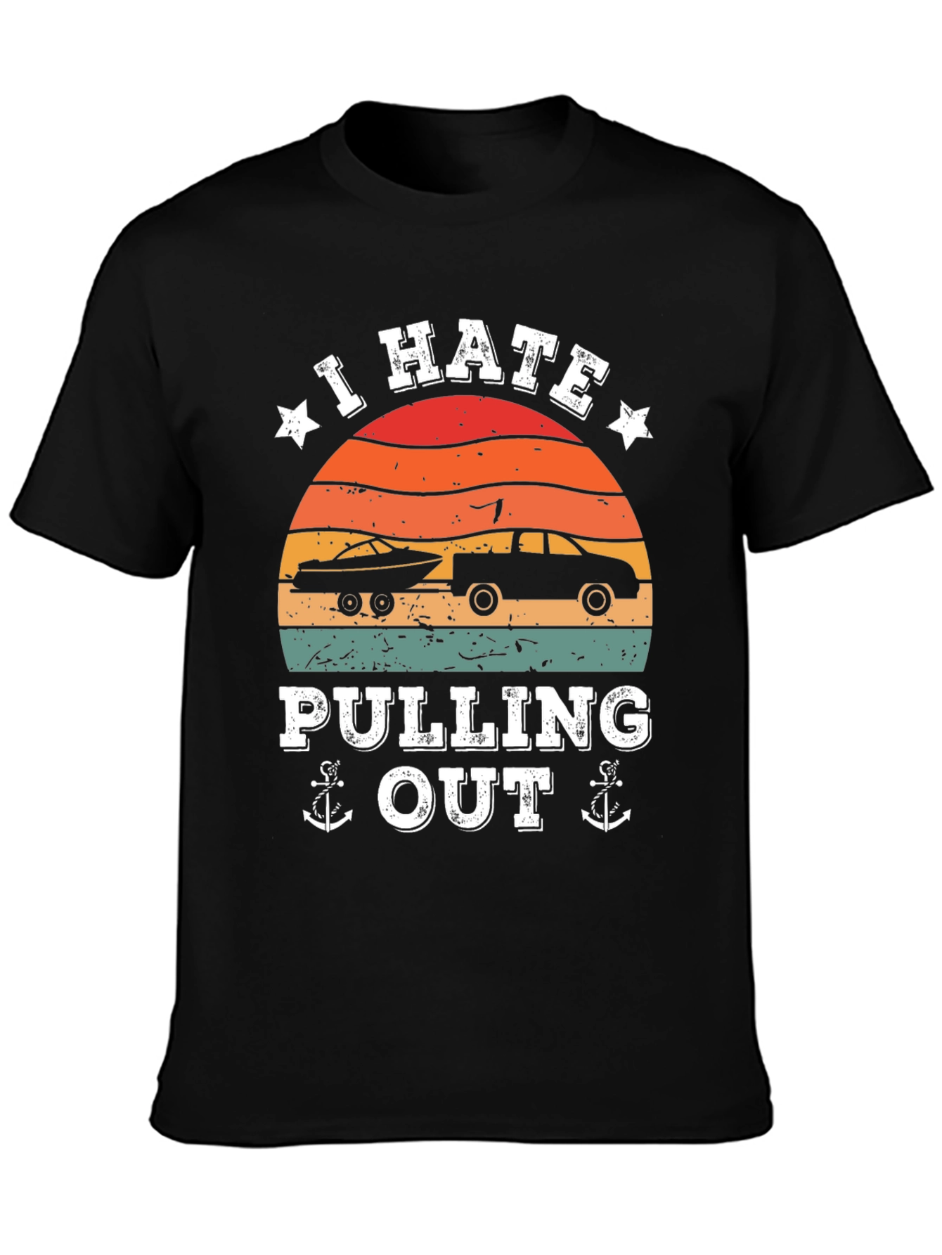 Black I Hate Pulling Out Graphic T-Shirt view 3