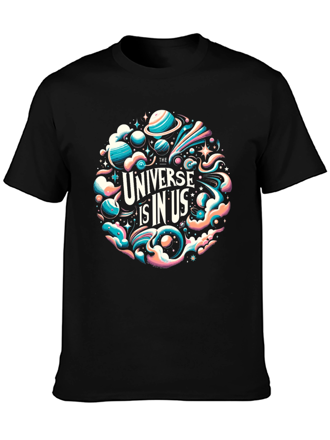 Black Universe Is In Us Graphic Tee view 3