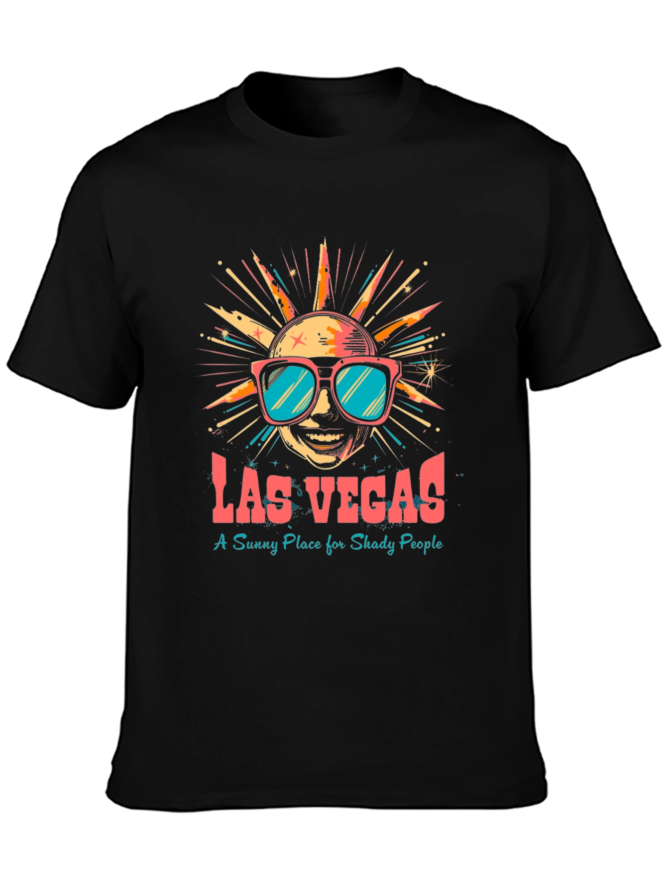 Black Las Vegas Graphic Tee - Sunny, Shady Style view 3