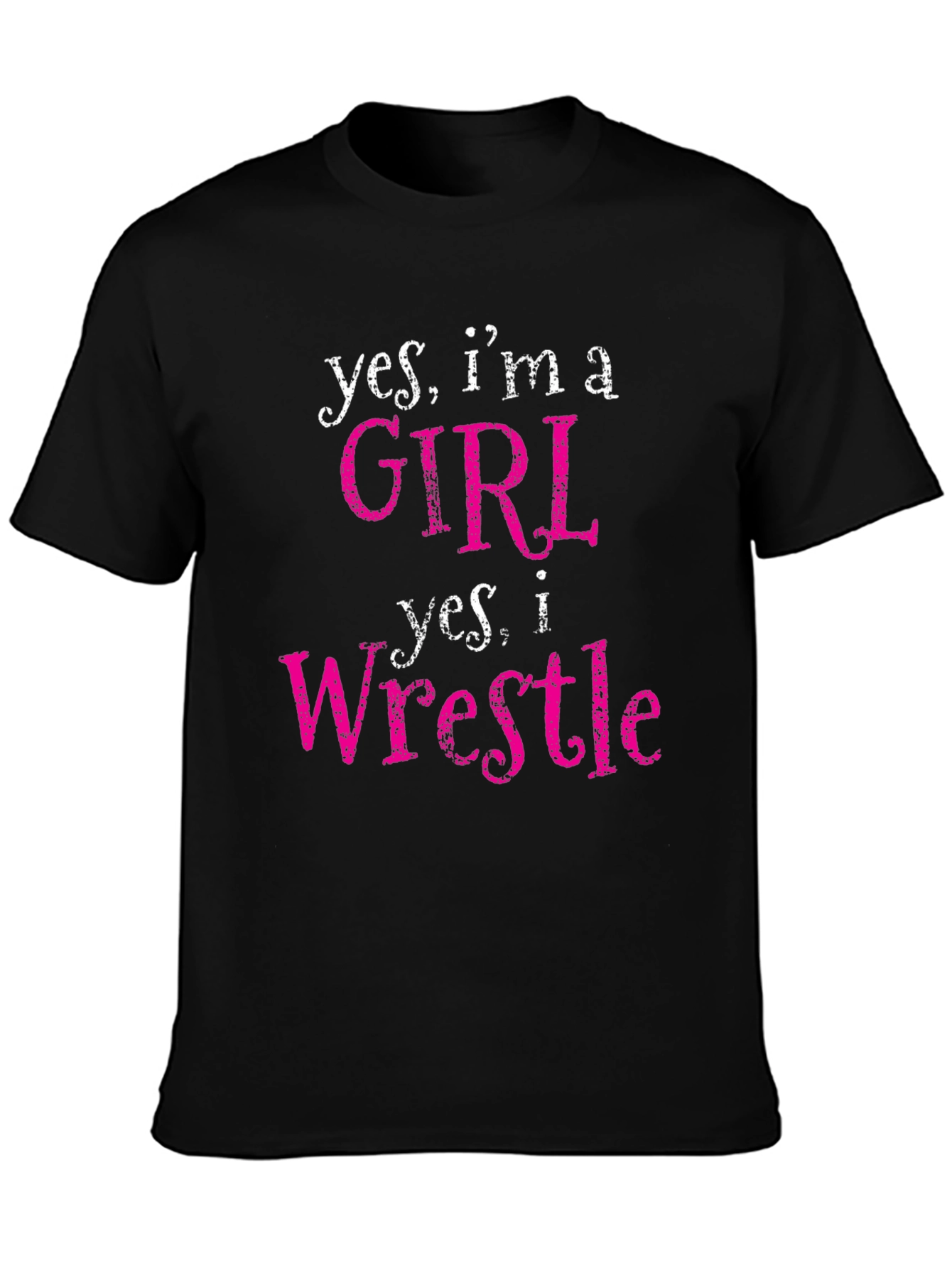 Girl Wrestler Graphic Tee - Yes, I'm A Girl! Women's Wrestling Shirt - 3