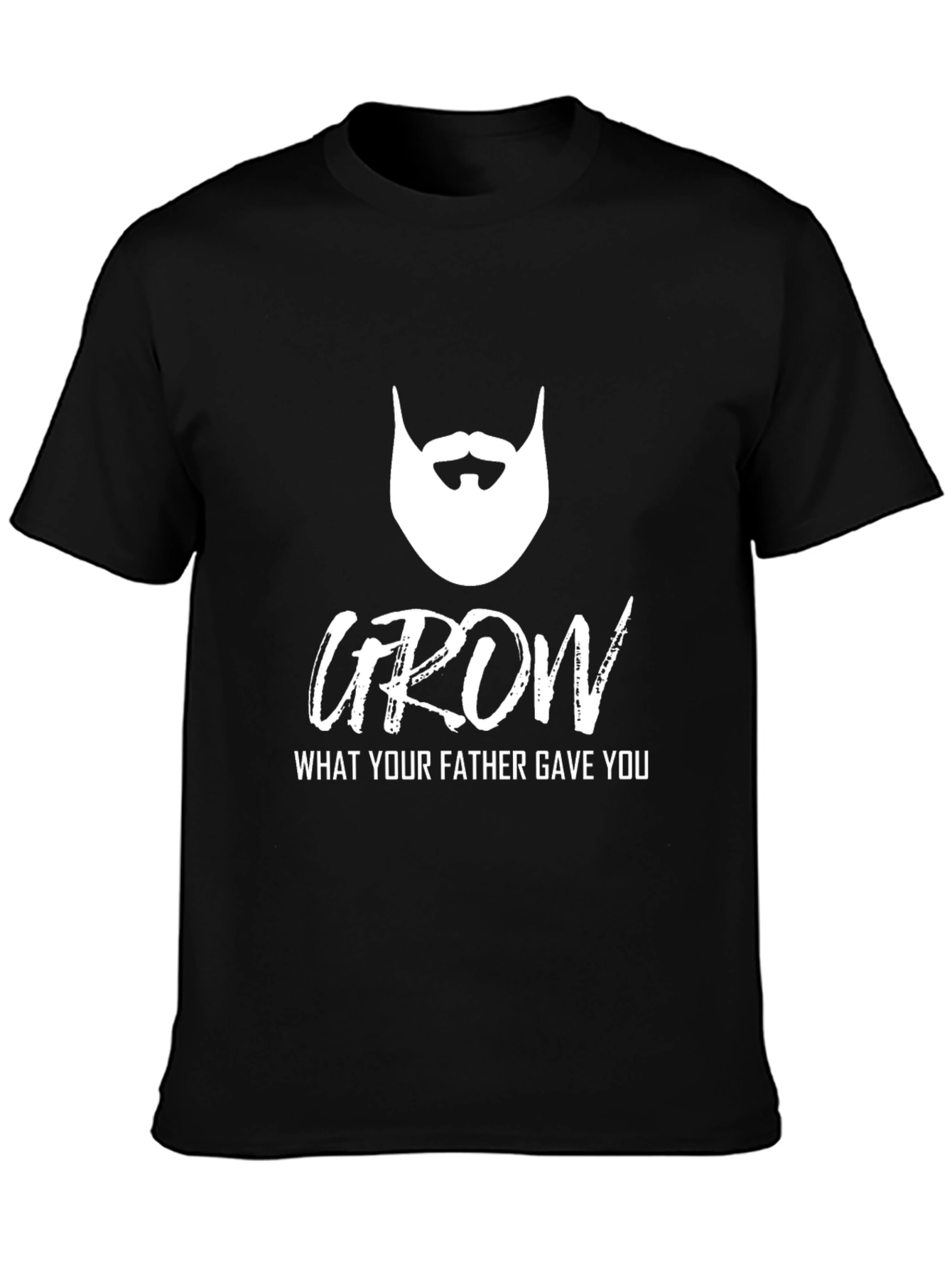 Black Grow What Your Father Gave You T-Shirt view 3