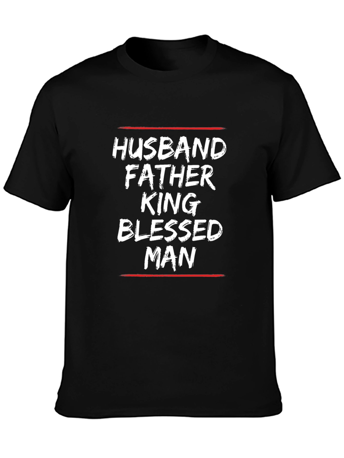 Black Husband Father King Blessed Man T-Shirt view 3