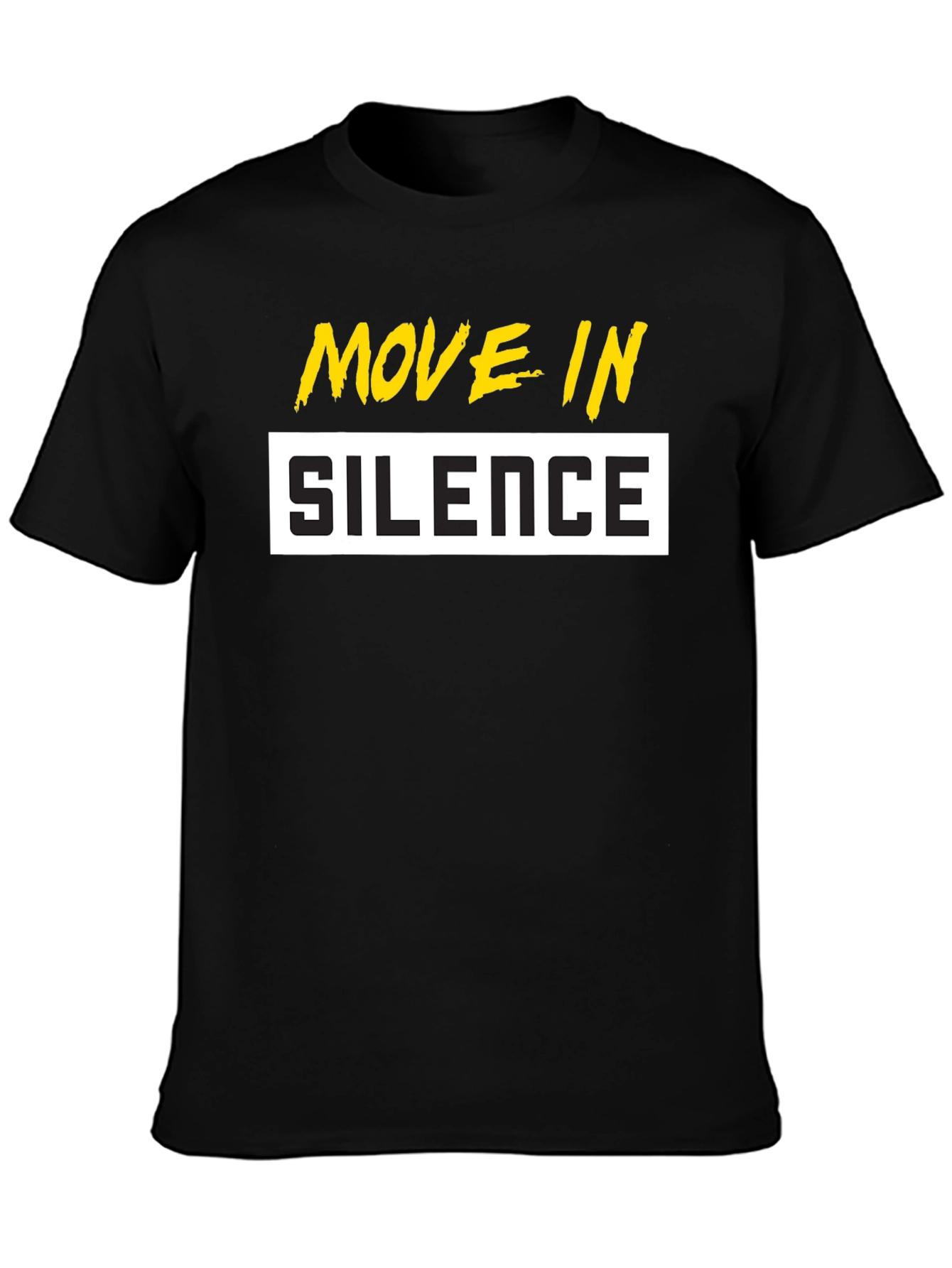 Black Move In Silence Graphic T-Shirt - Black view 3