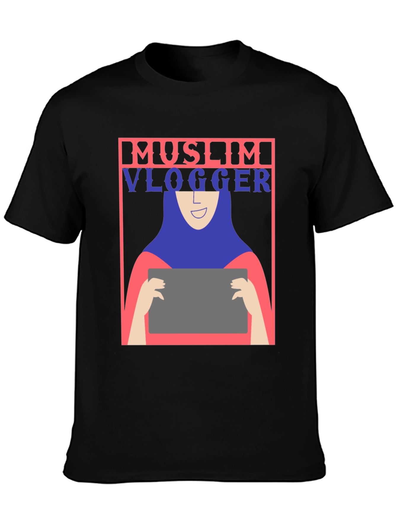Black Muslim Vlogger Graphic T-Shirt - Unisex view 3