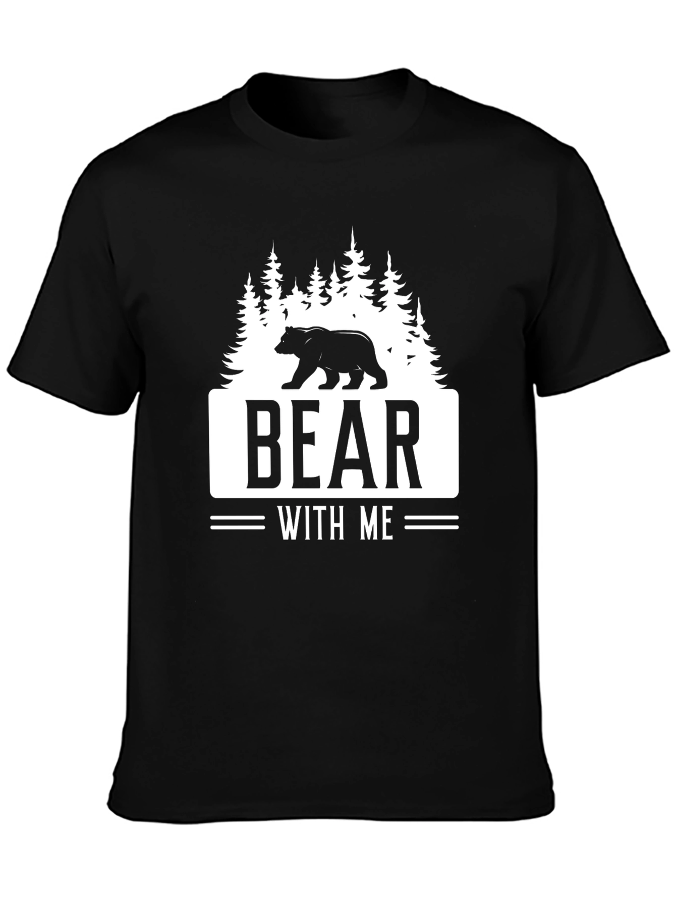 Black Bear With Me Graphic T-Shirt view 3