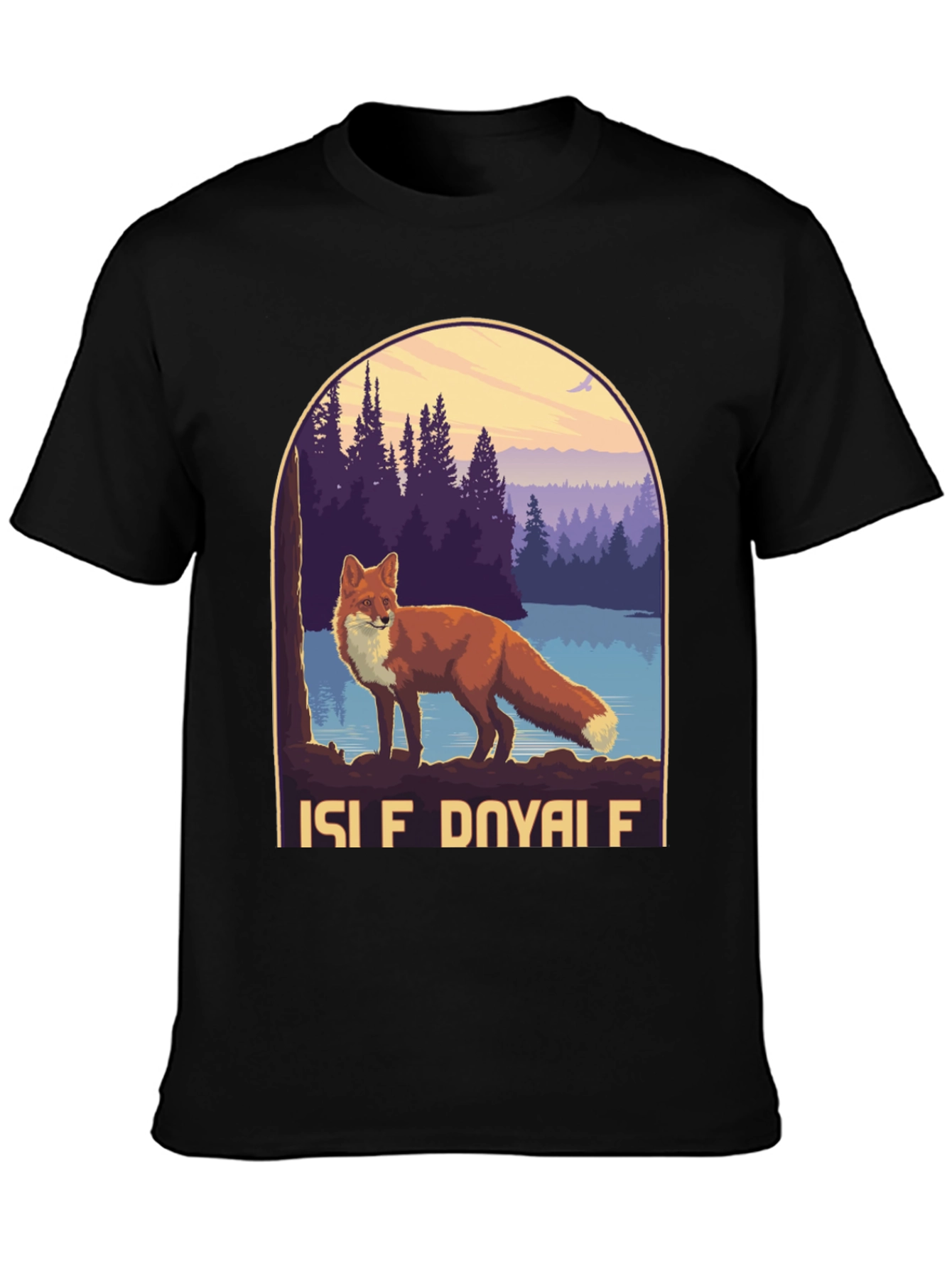 Black Isle Royale Fox Graphic T-Shirt view 3