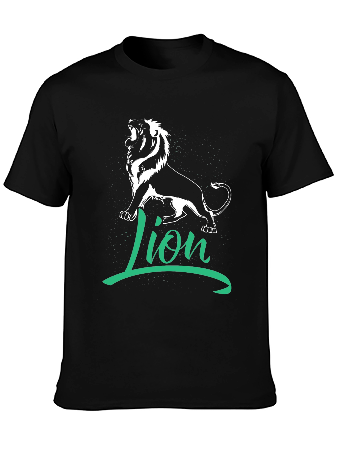 Black Lion Graphic Tee - Black Cotton T-Shirt view 3