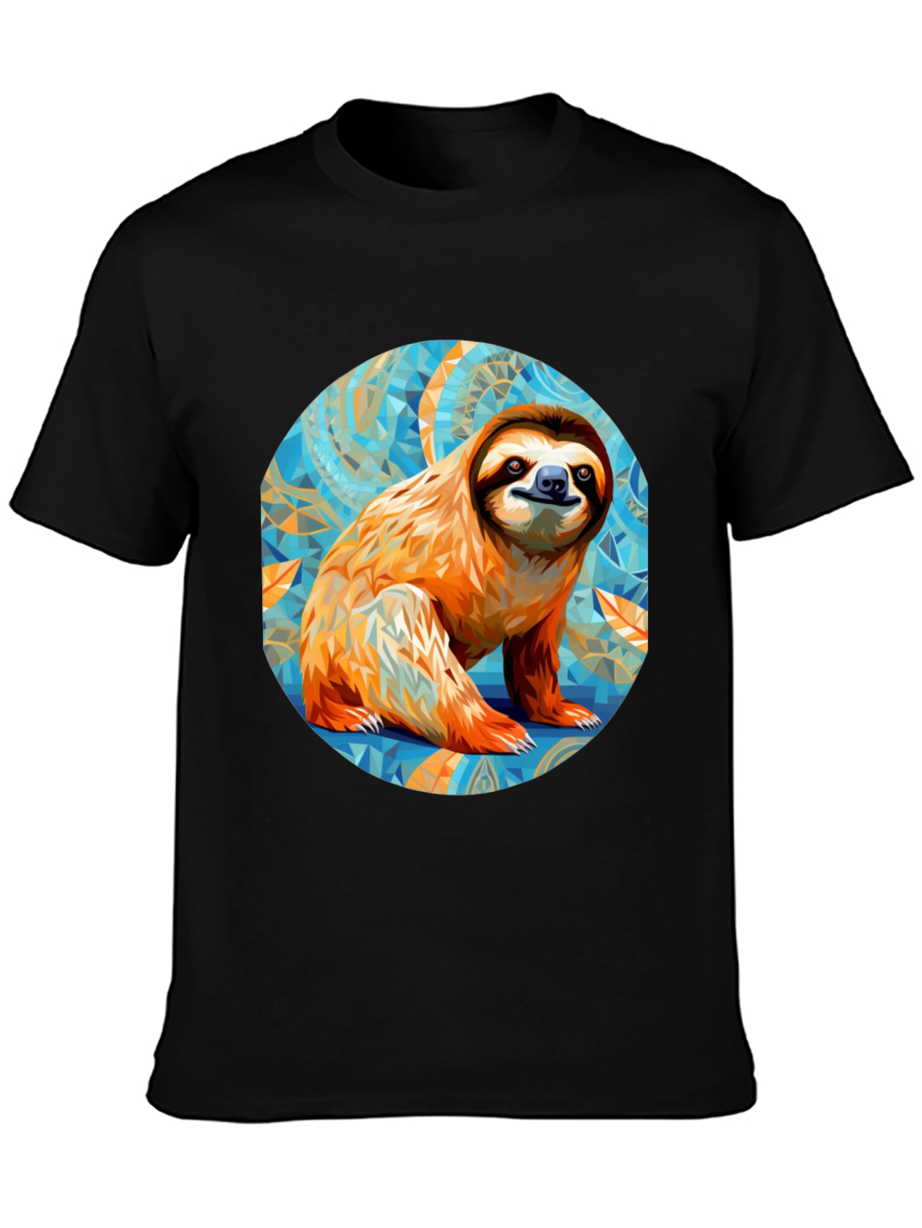 Black Sloth Graphic Tee - Men's Black T-Shirt view 3