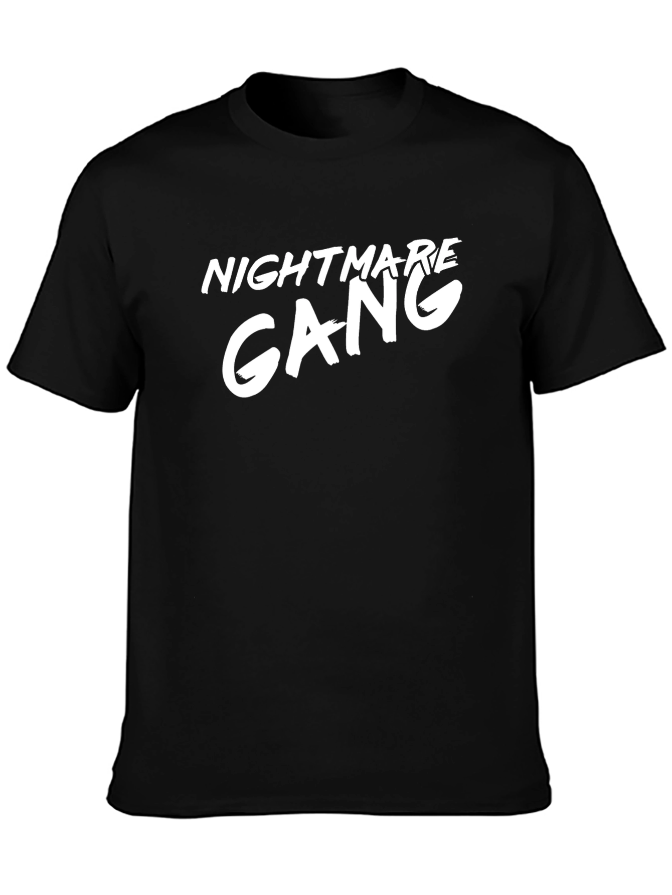 Black Nightmare Gang Graphic Tee - Black Cotton T-Shirt view 3