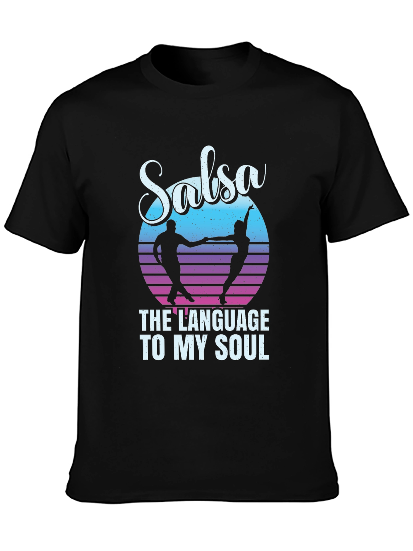 Black Salsa Dance T-Shirt - The Language To My Soul view 3