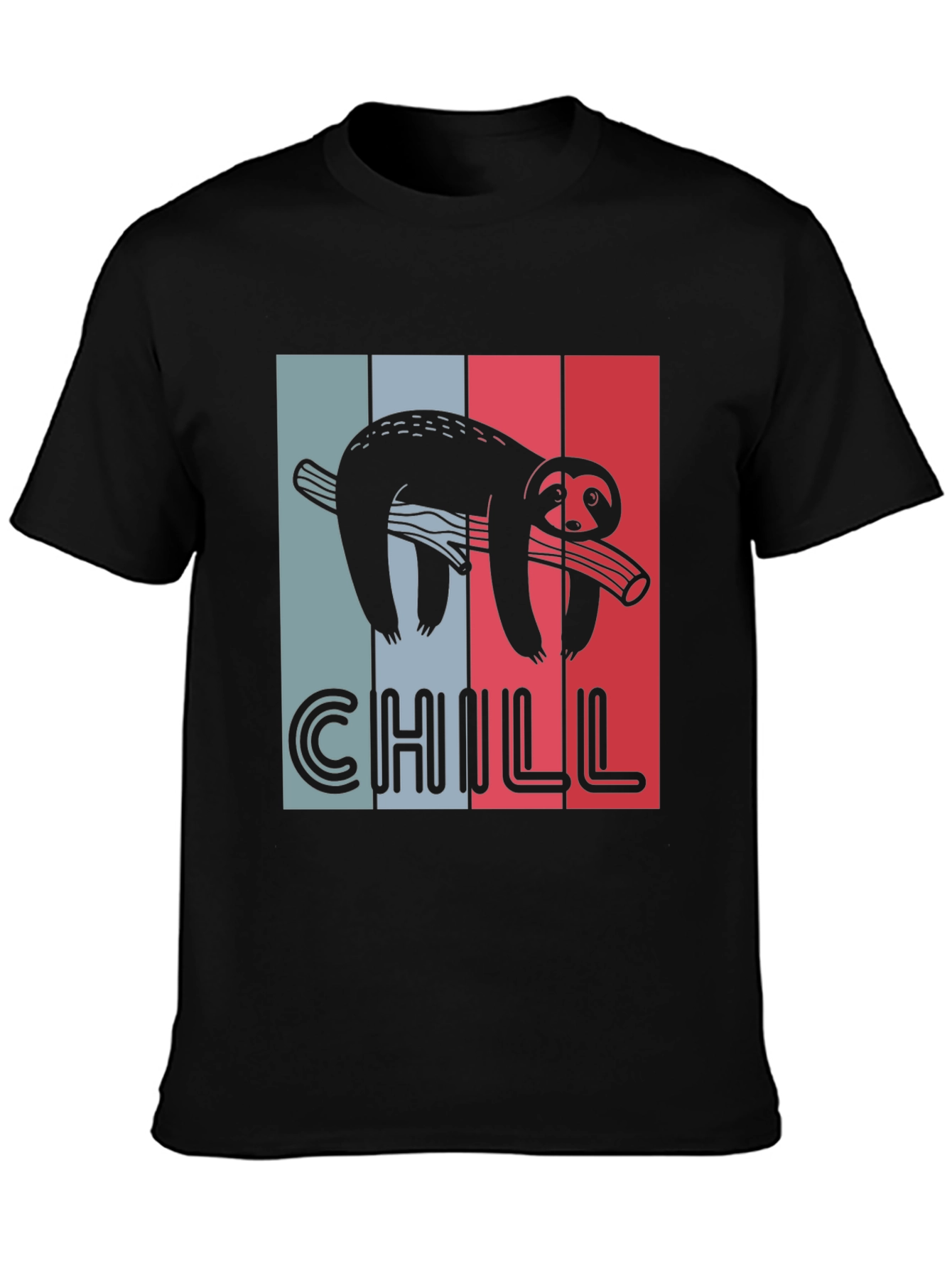 Black Chill Sloth Graphic Tee view 3