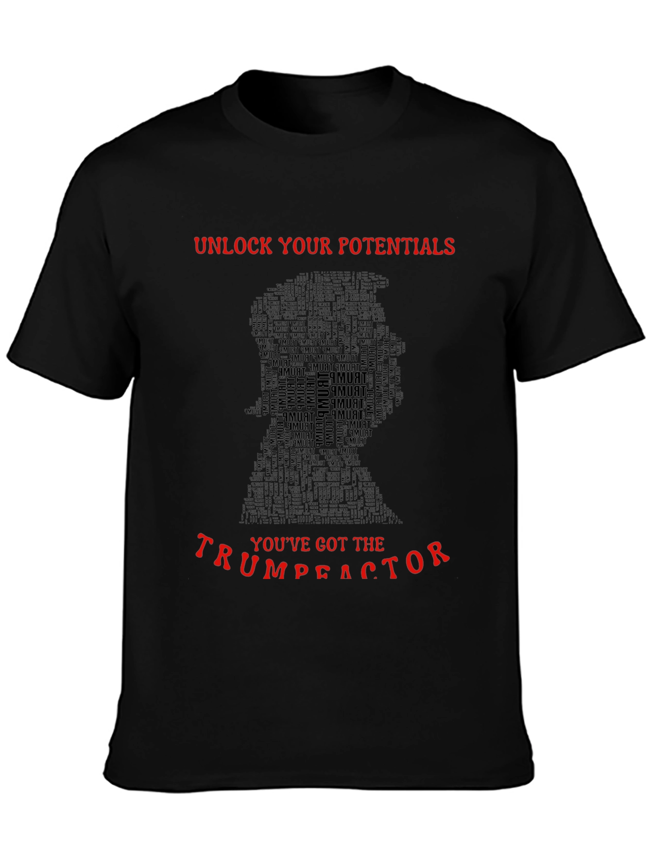Black Unlock Your Potentials Graphic Tee view 3
