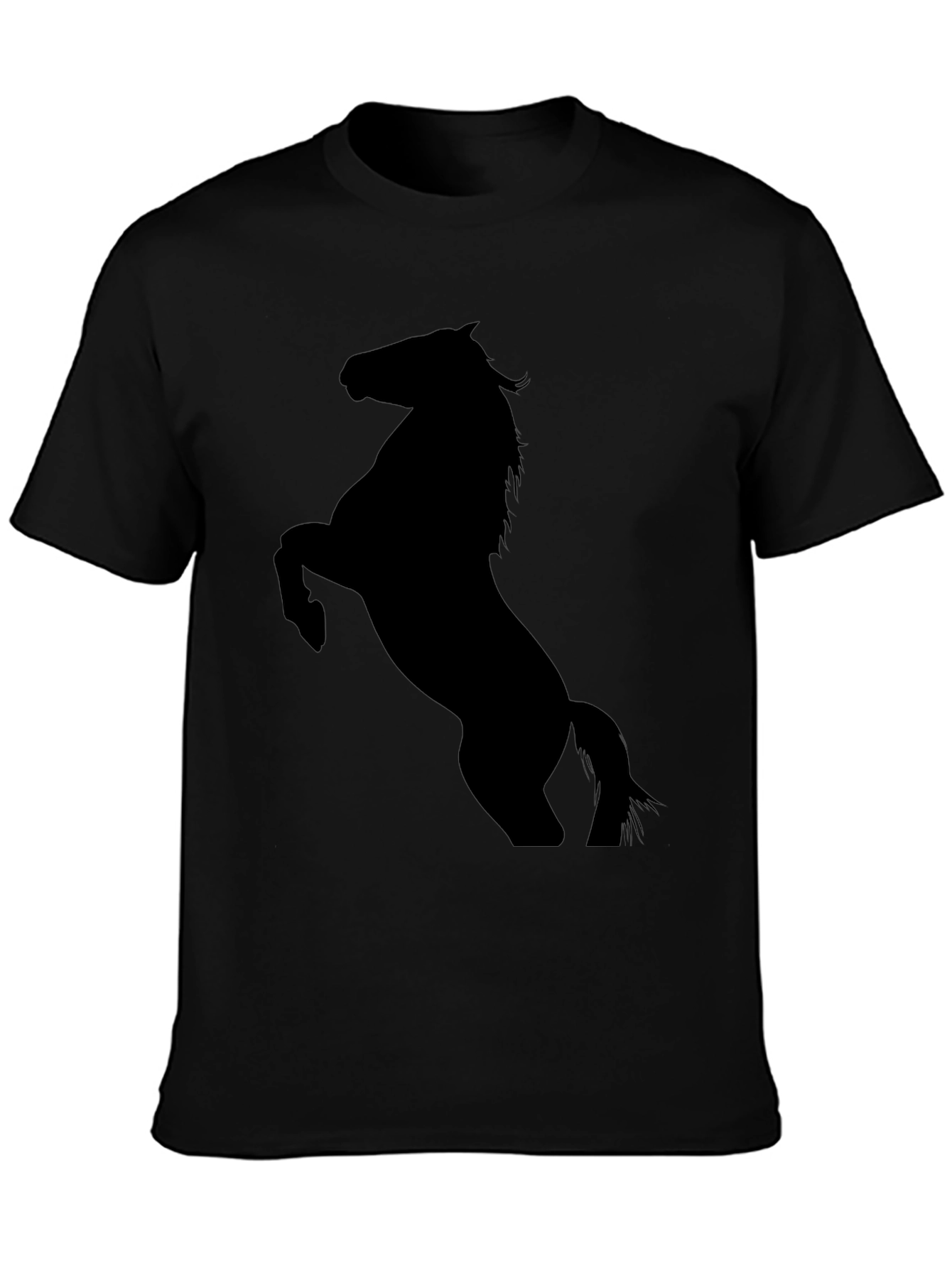 Black Black Horse Silhouette Tee - Equestrian Style view 3