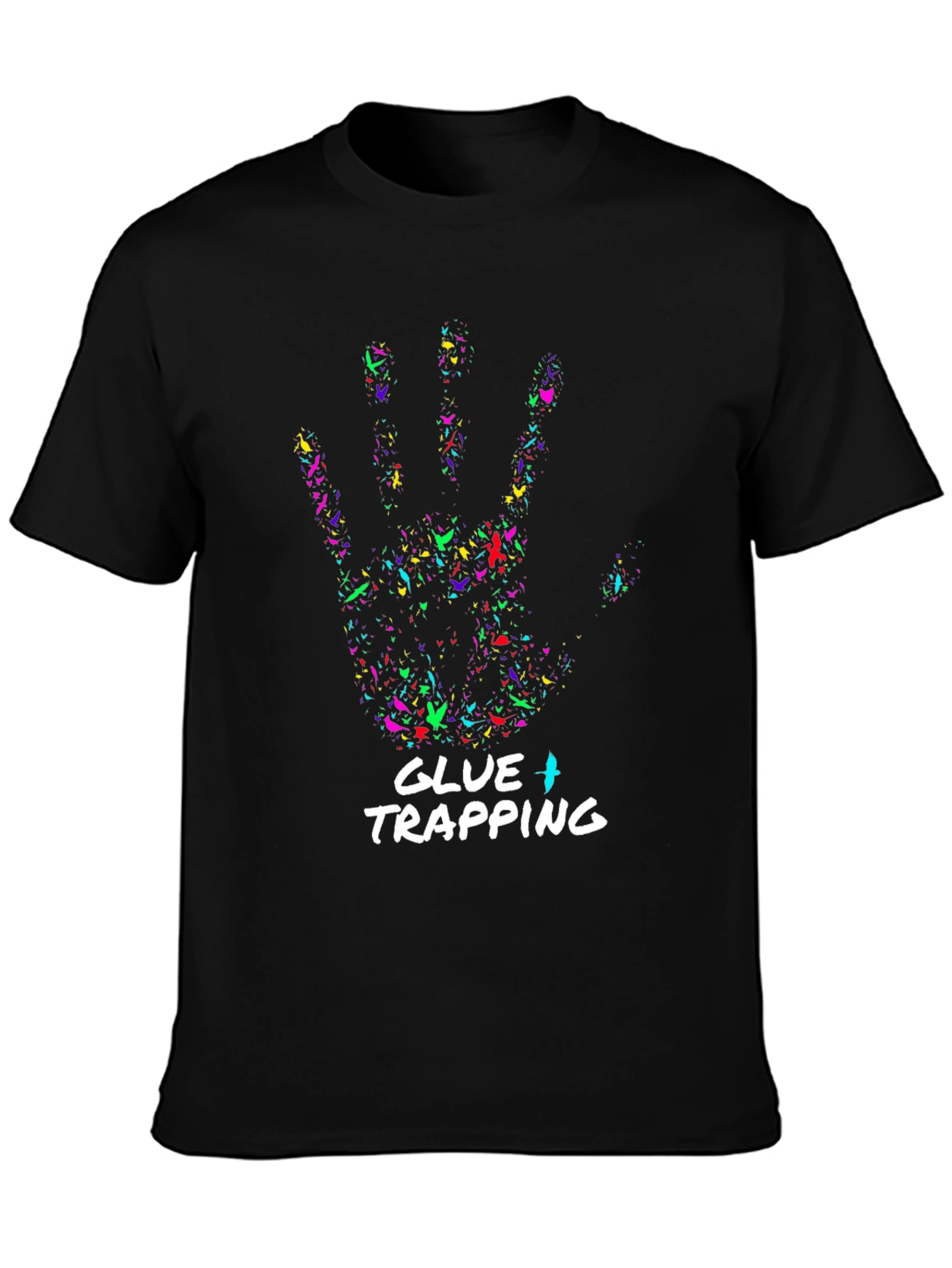 Black Glue Trapping Graphic T-Shirt view 3