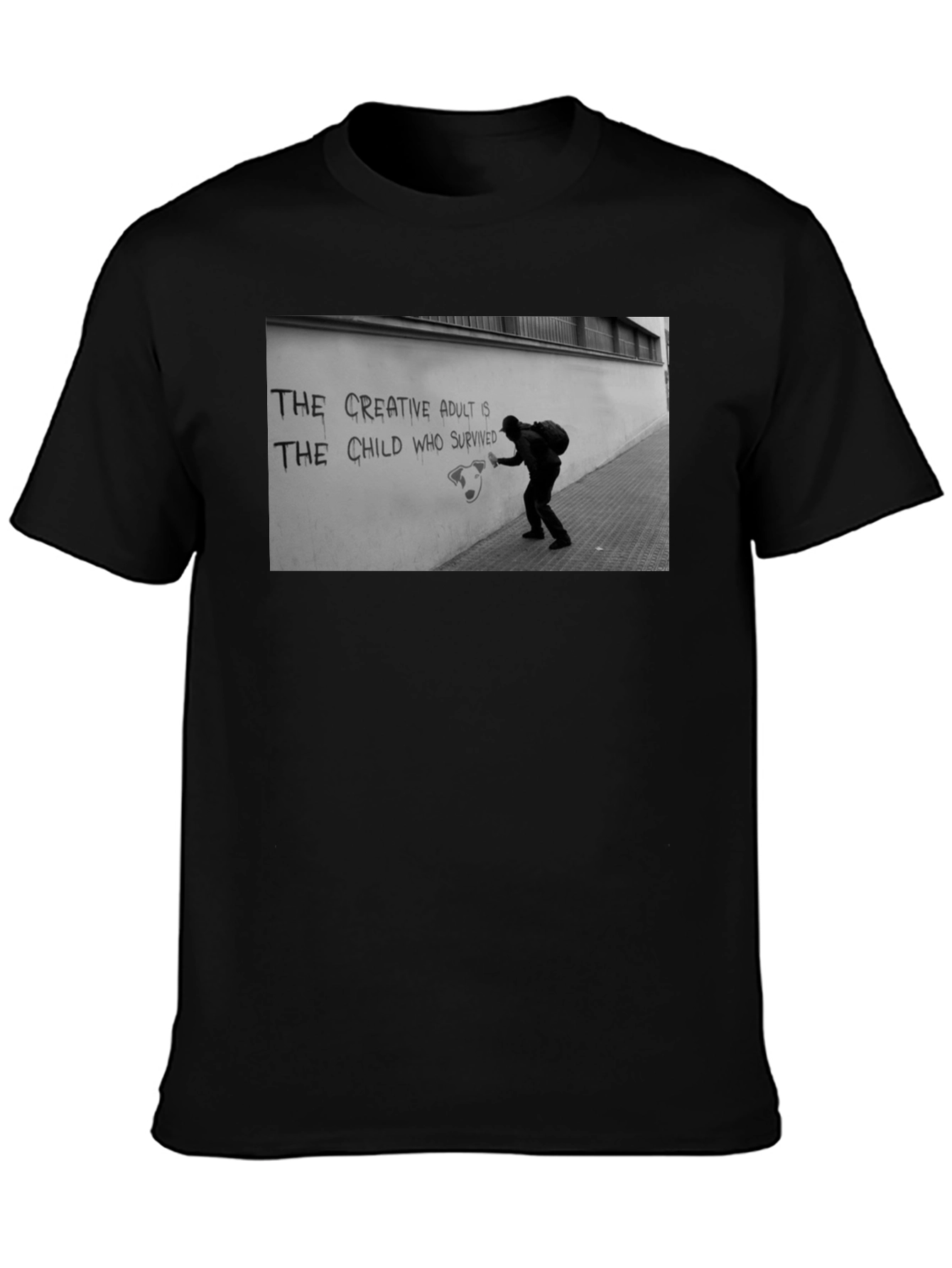 Black Creative Adult T-Shirt view 3
