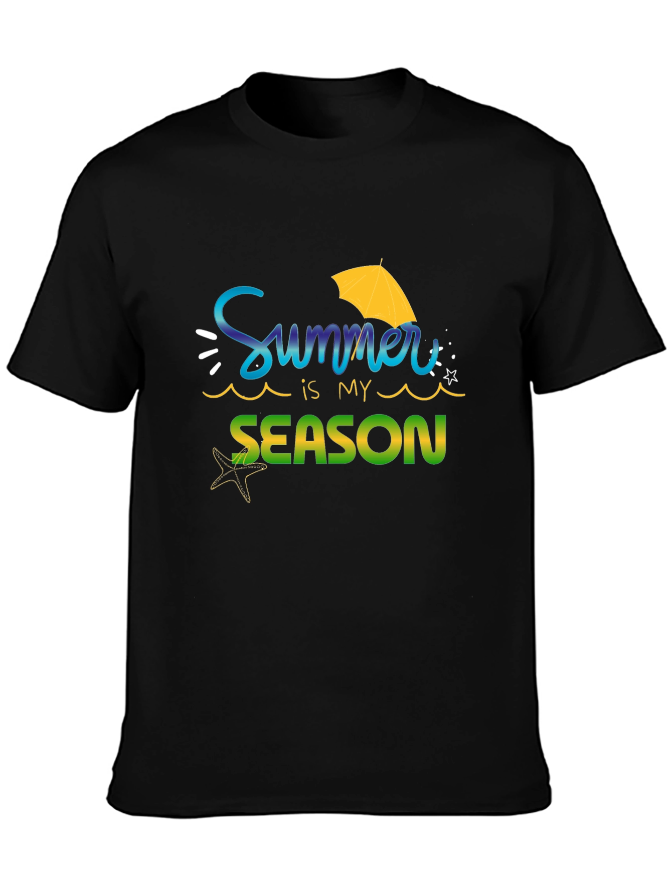 Black Summer is My Season Black T-Shirt view 3