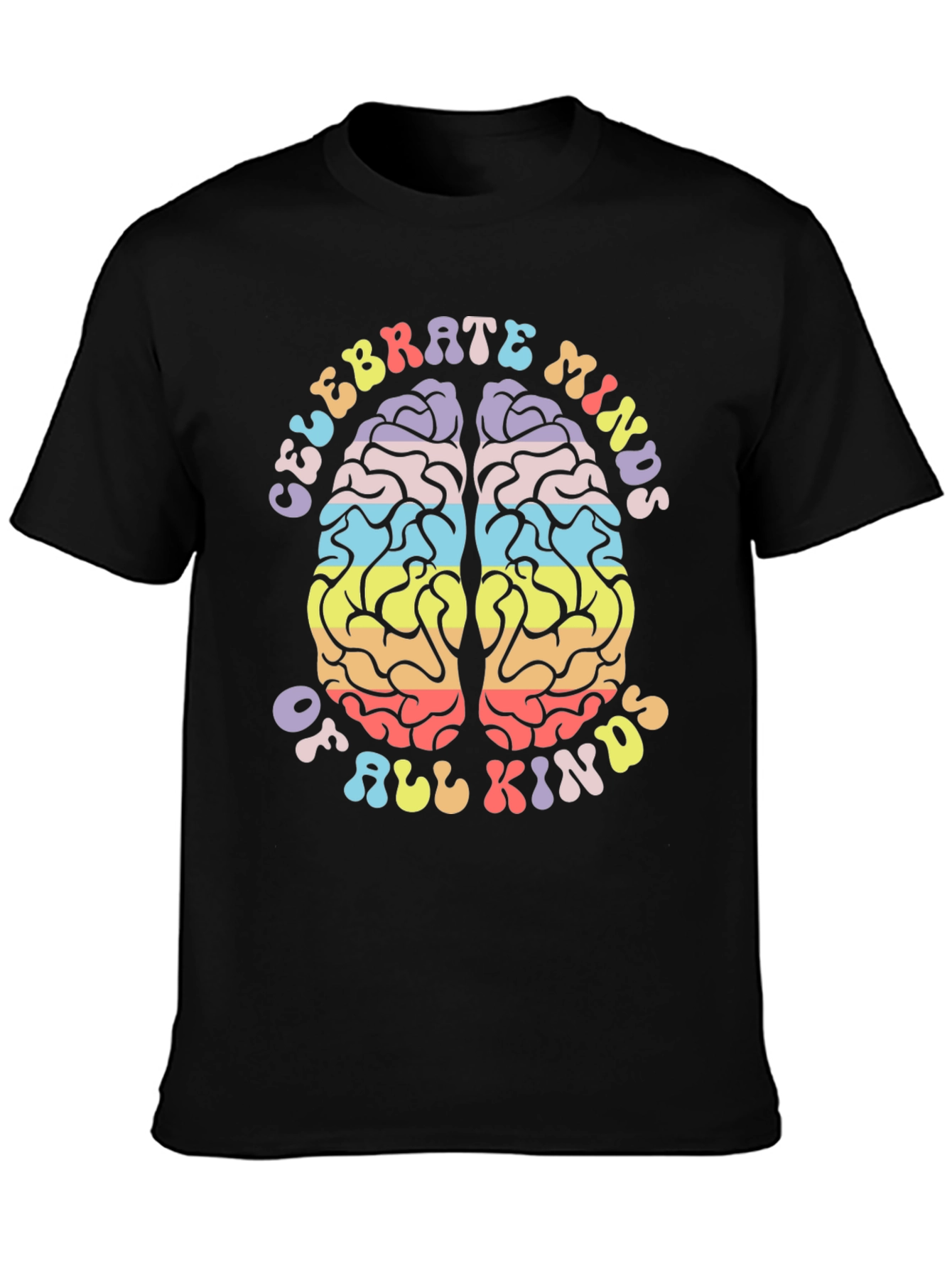 Black Celebrate Minds of All Kinds Graphic Tee view 3