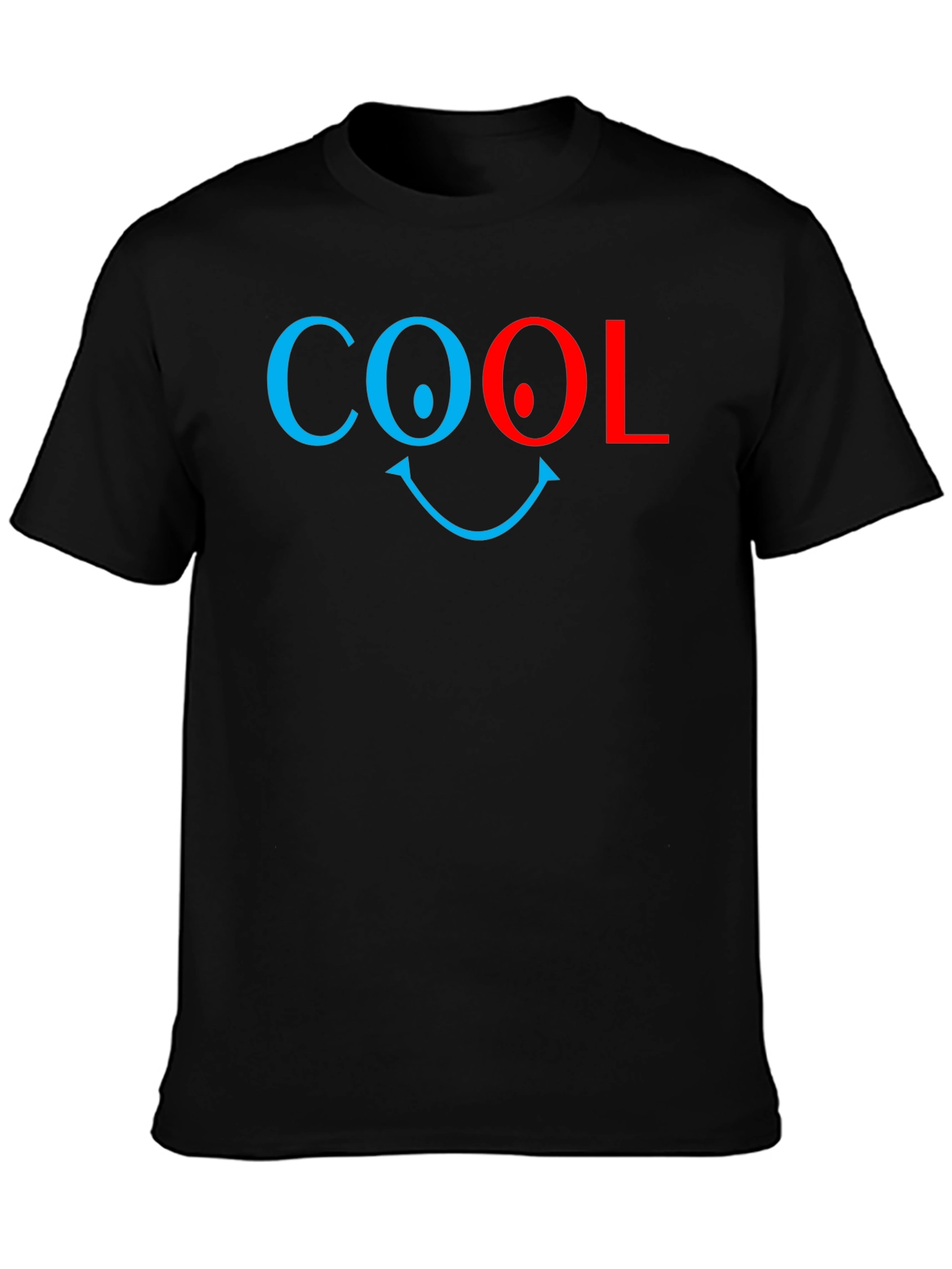 Black Cool Smiley Face Graphic Tee - Unisex view 3