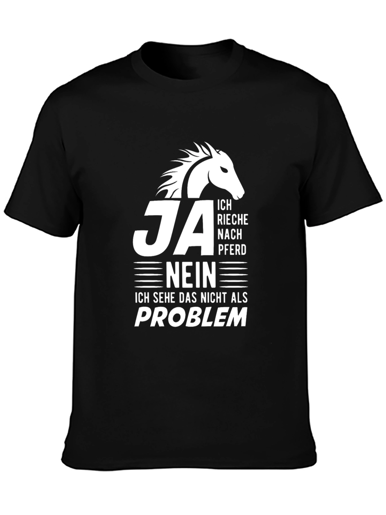 Black Ich Rieche Nach Pferd T-Shirt - Horse Lover Tee view 3