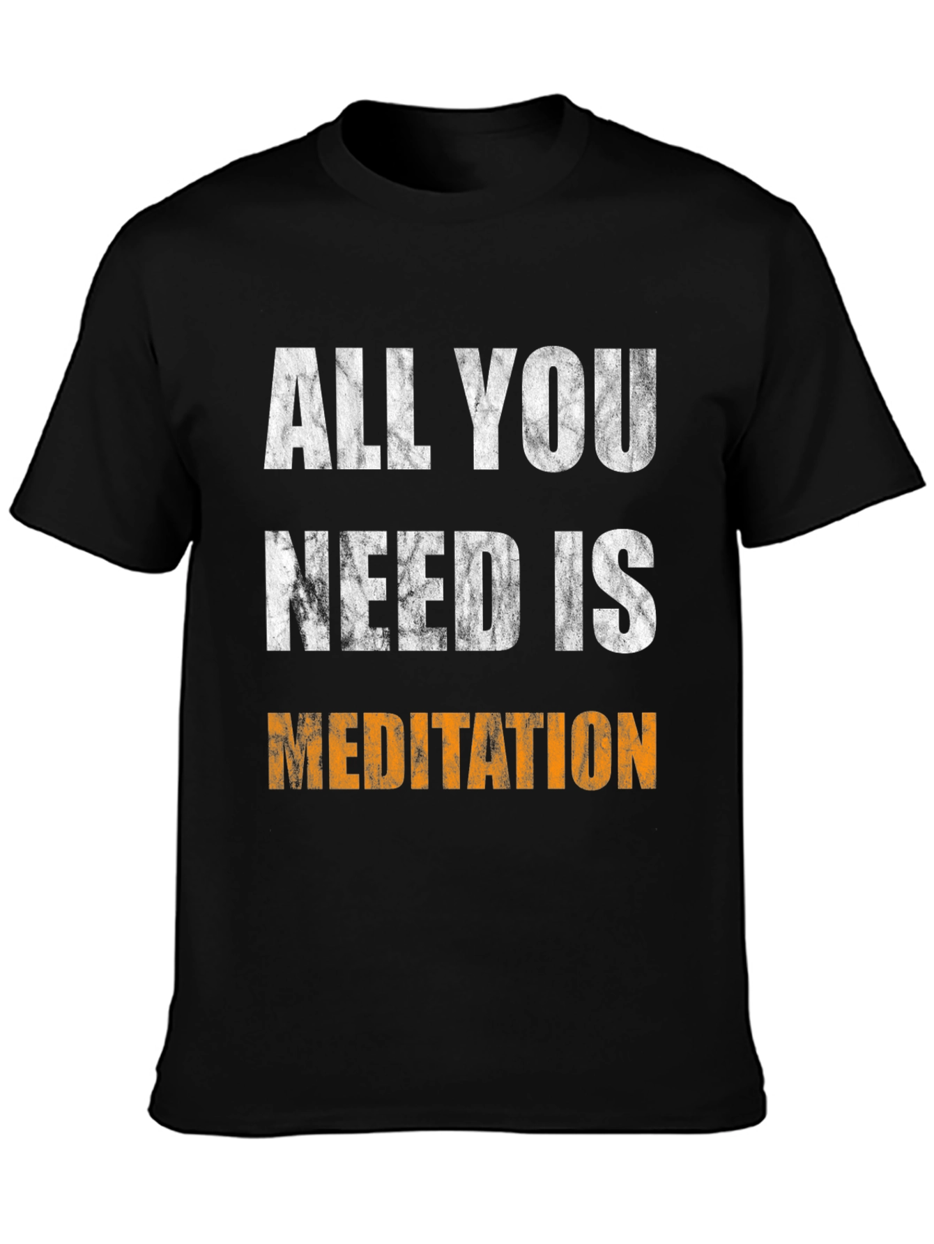 Black All You Need Is Meditation Graphic Tee view 3
