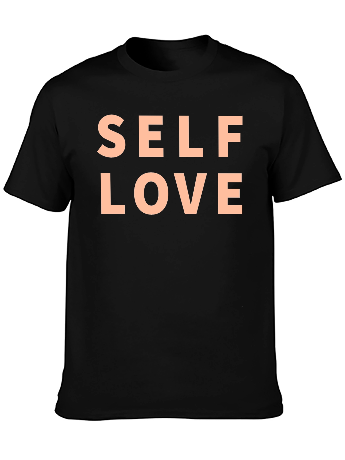 Black Self Love Graphic Tee - Black Cotton T-Shirt view 3