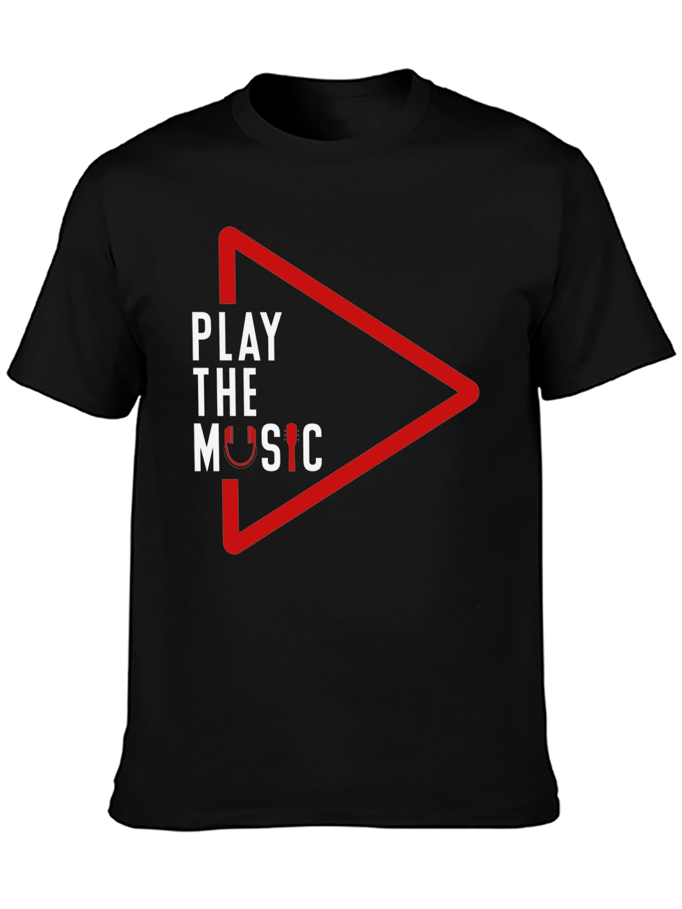Black Play the Music Black Graphic Tee view 3