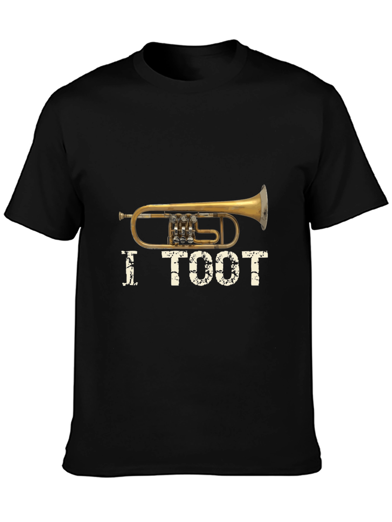 Black I Toot Trumpet Graphic Tee view 3