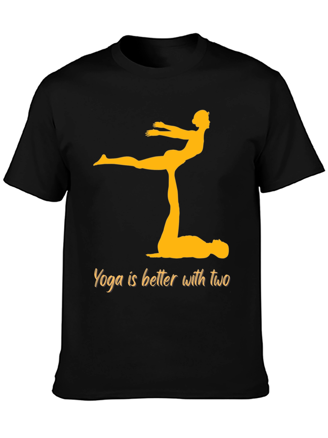 Black Yoga is Better with Two Black T-Shirt view 3