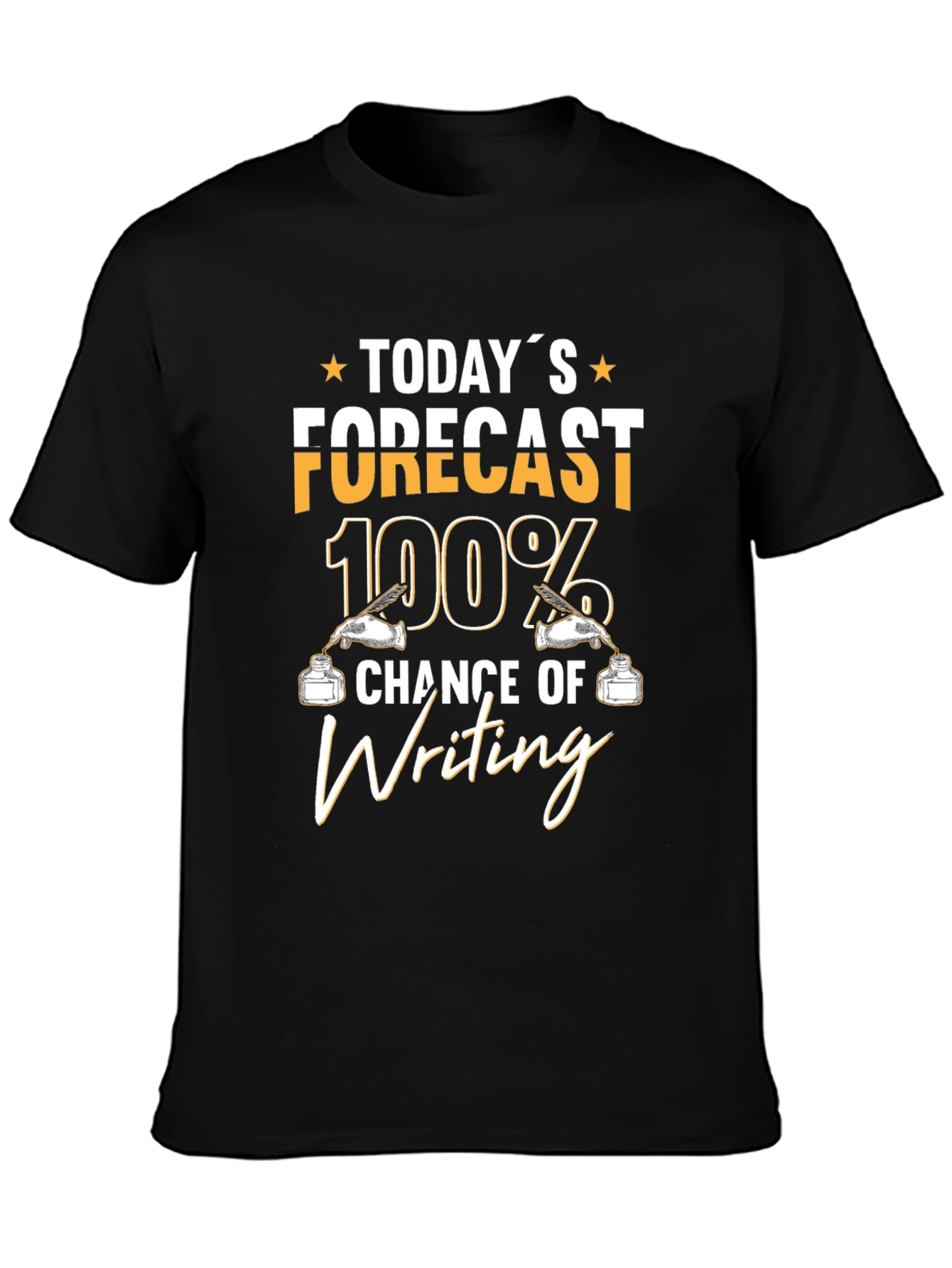 Black Today's Forecast Writing T-Shirt view 3