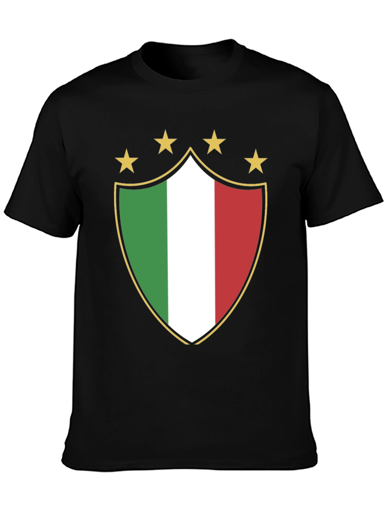 Black Italy Shield Star Graphic Tee view 3