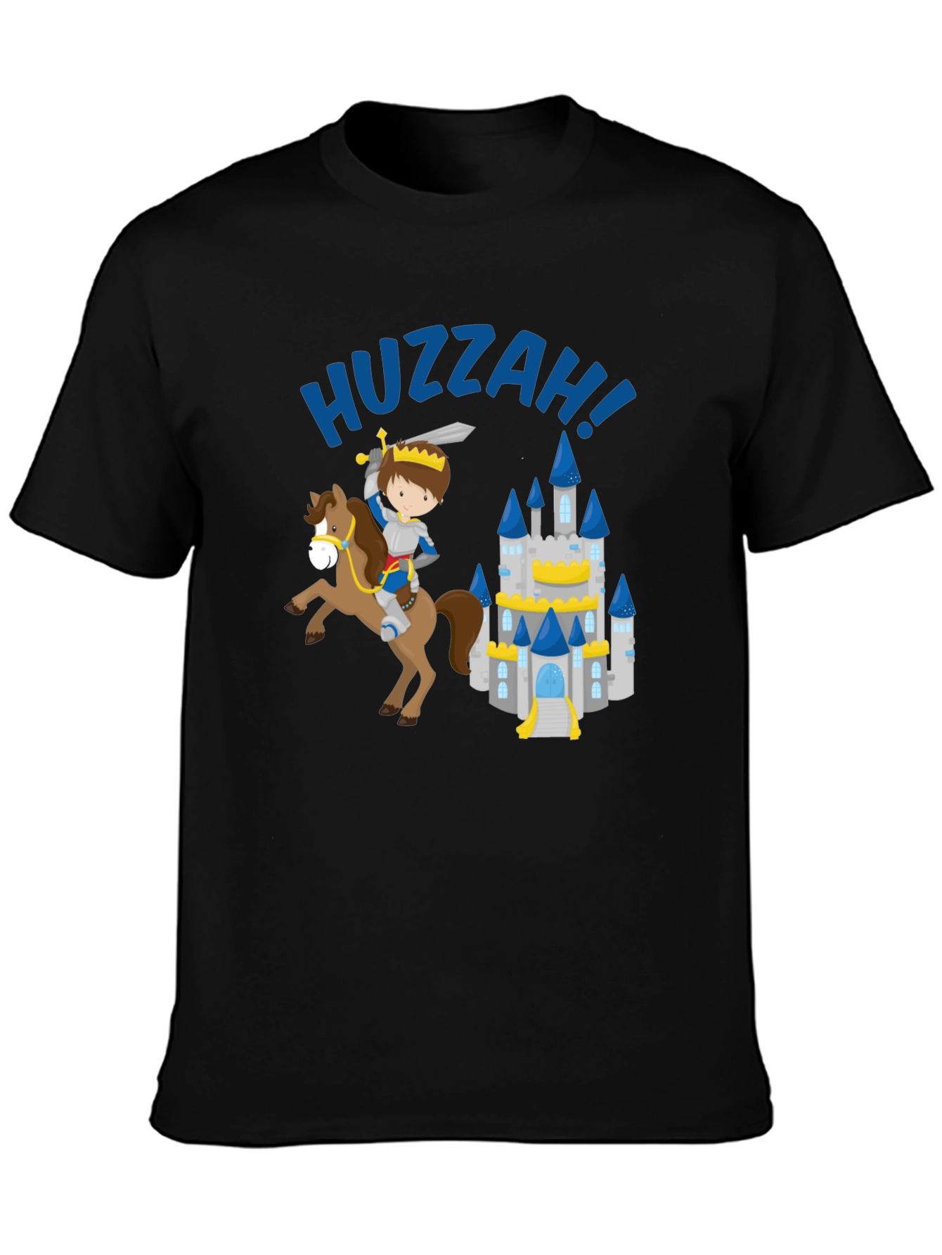 Black Huzzah Knight & Castle Graphic Tee view 3