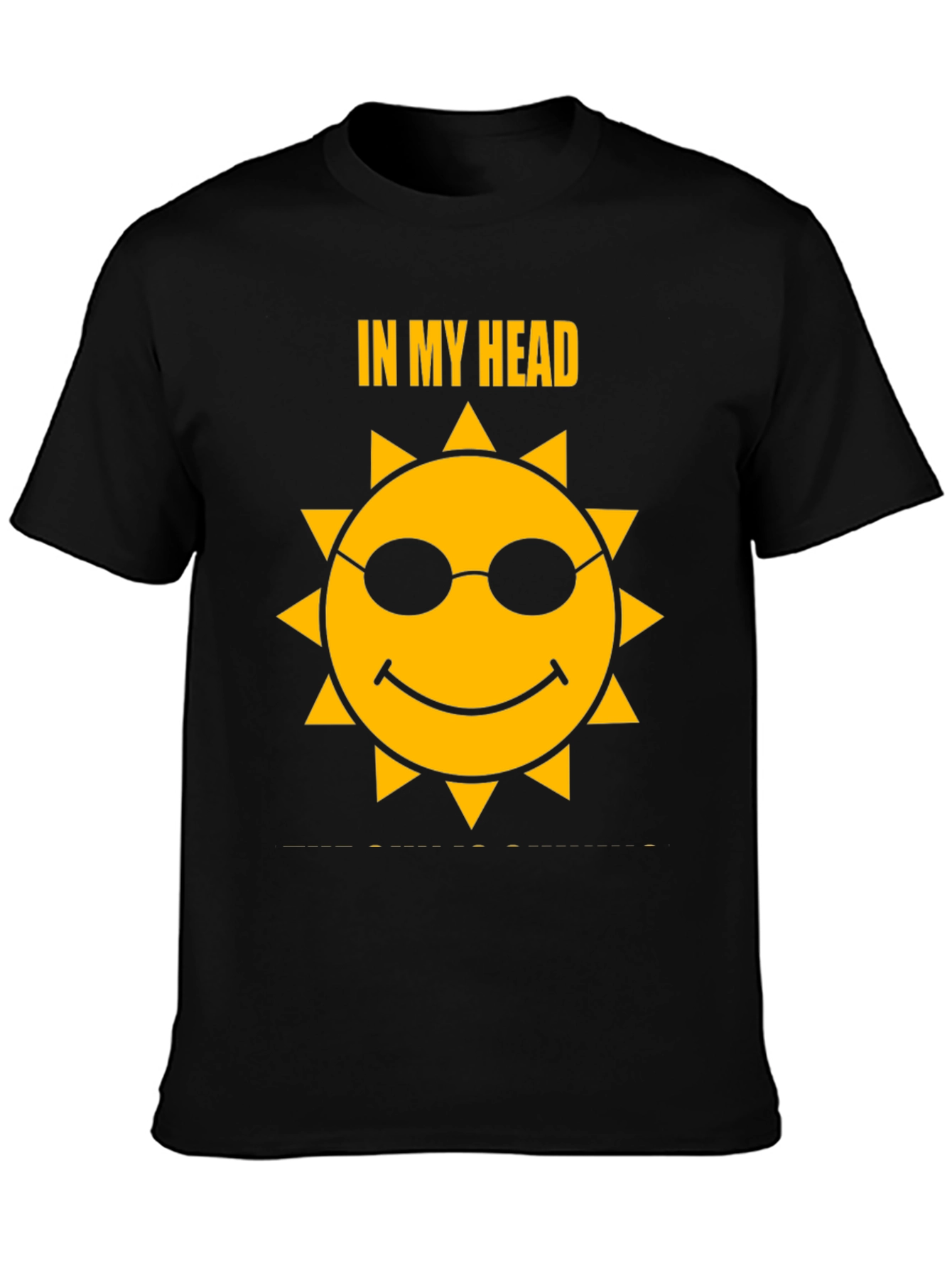 Black Head In The Clouds T-Shirt - Cool Sun Design view 3