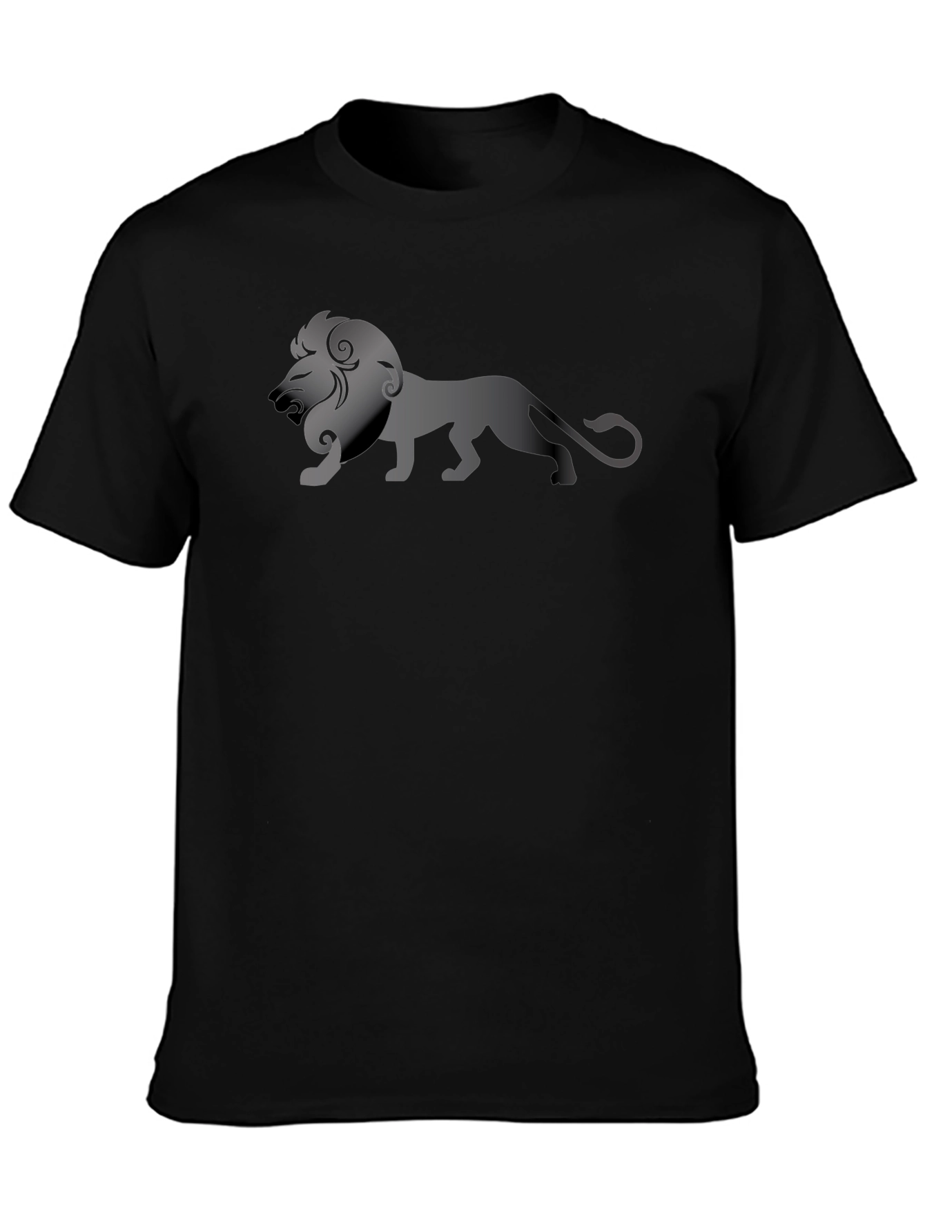Black Lion Graphic Tee - Stylish Black T-Shirt view 3
