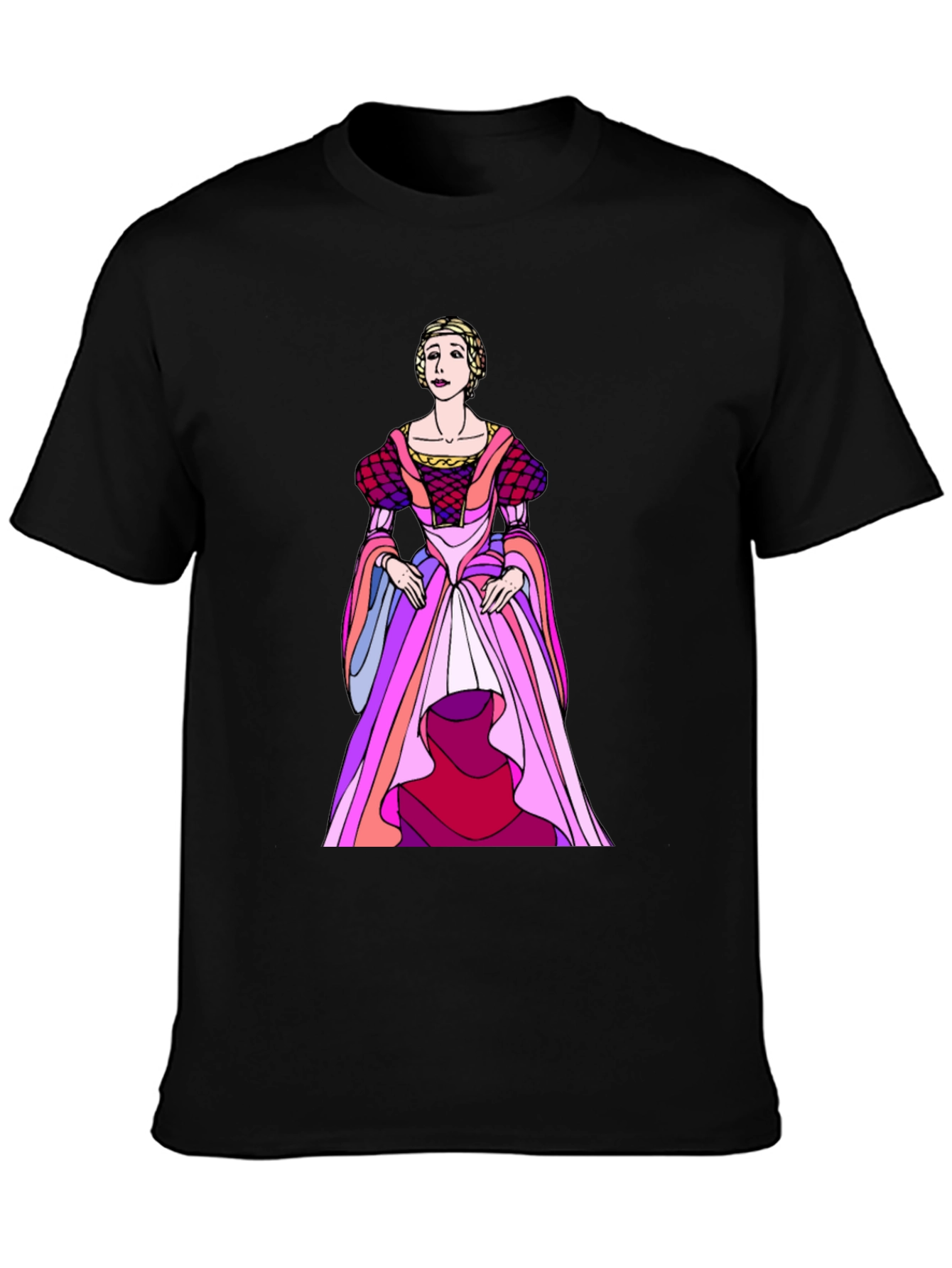 Black Renaissance Dress Graphic Tee view 3