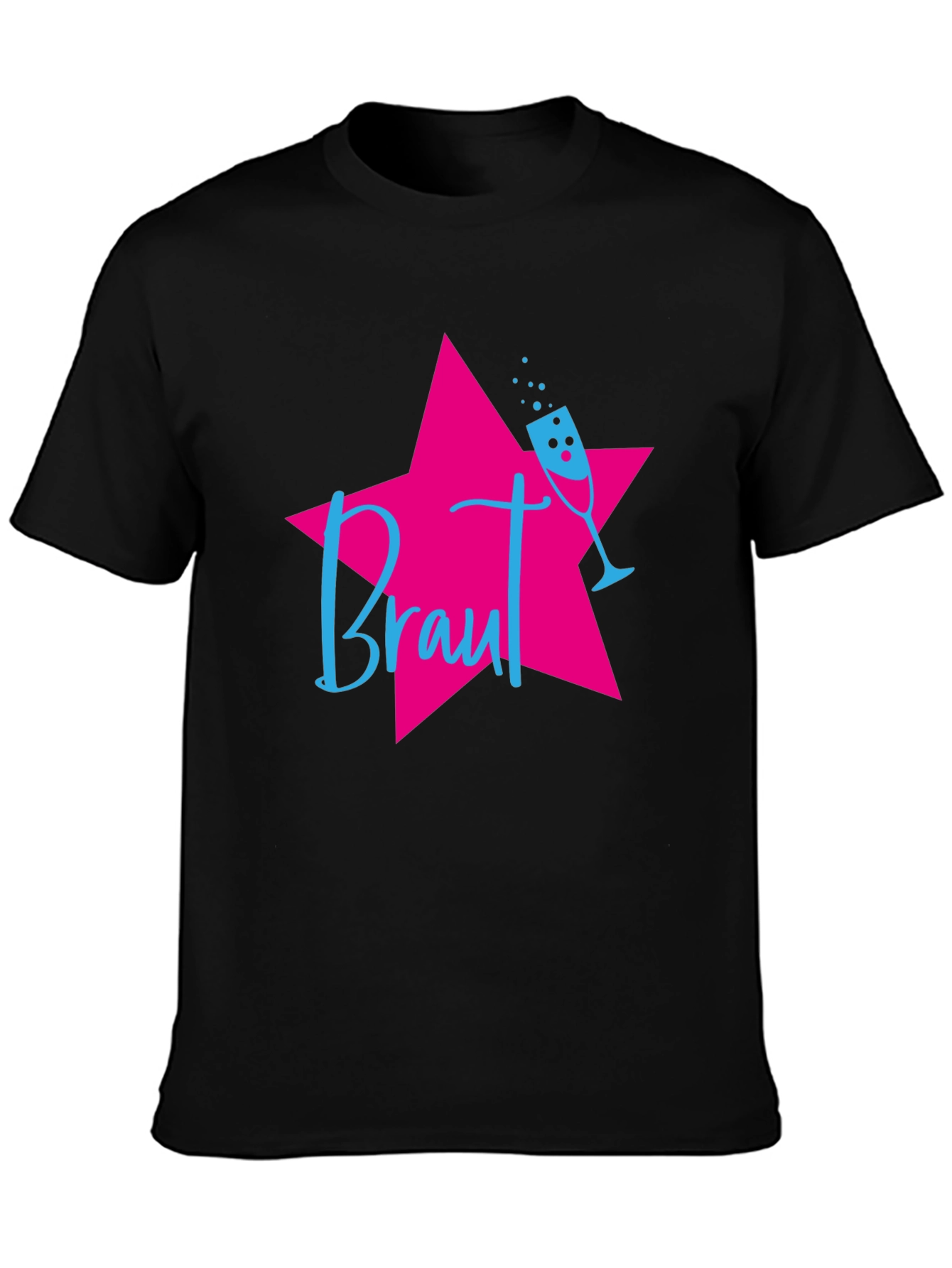 Black Bridesmaid Star T-Shirt - Wedding Party Apparel view 3