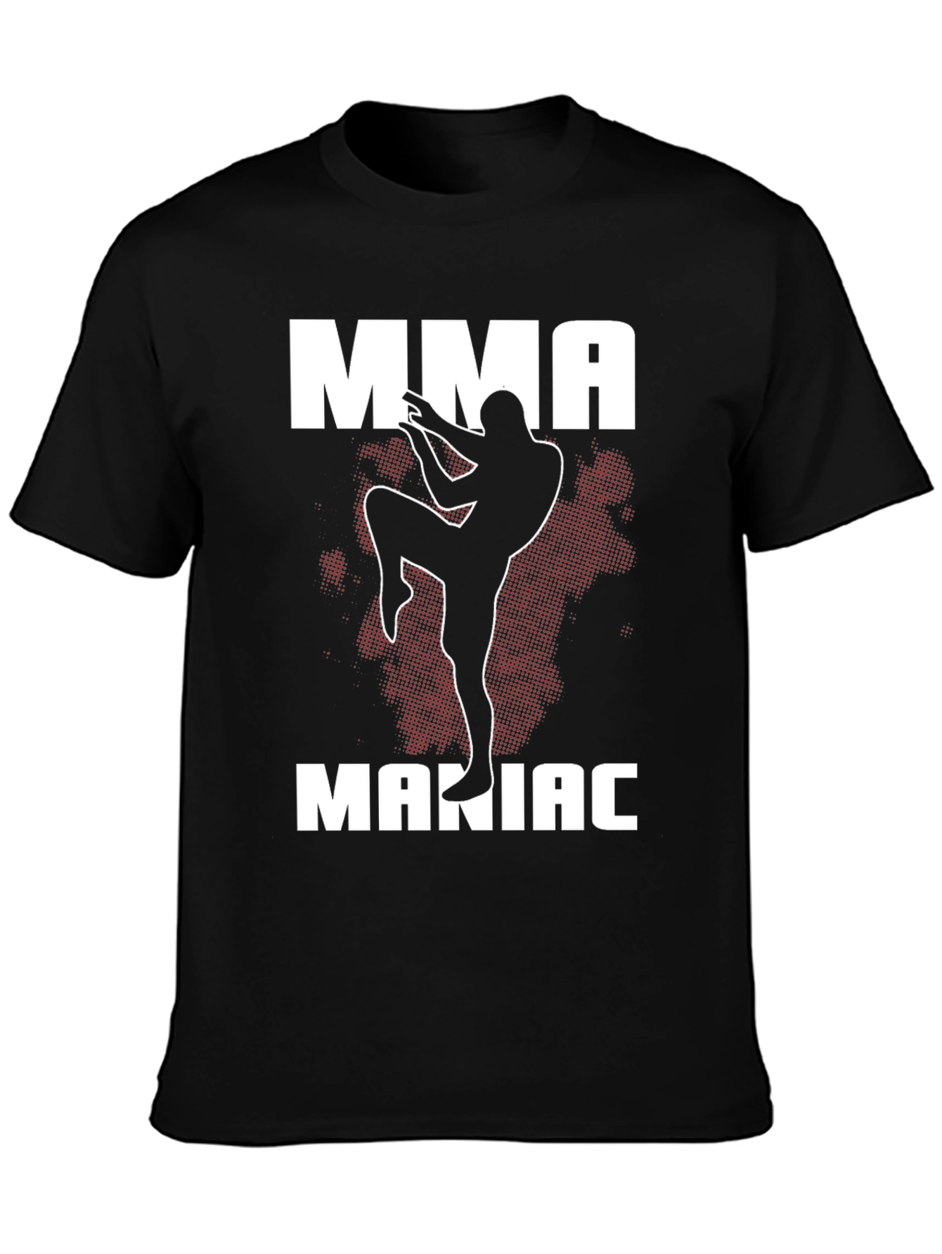 Black MMA Maniac Black T-Shirt Martial Arts Graphic Tee view 3