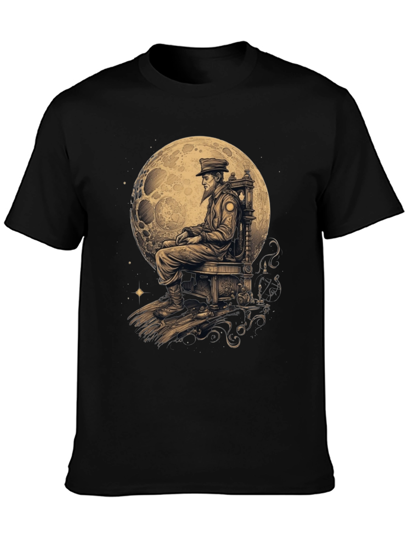 Black Moon Captain Graphic T-Shirt view 3